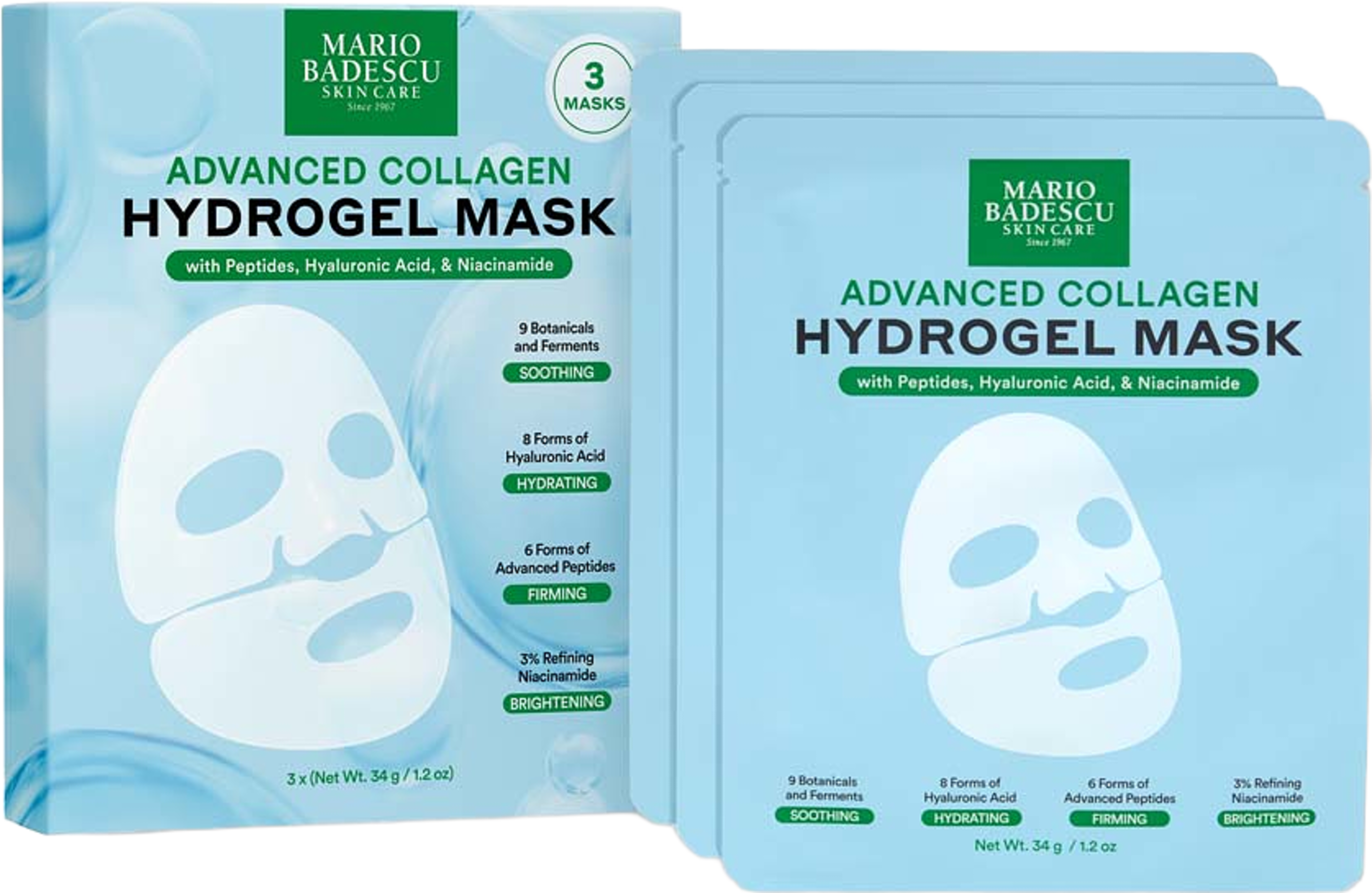 Advanced Collagen Hydrogel Sheet Mask, från Mario Badescu. Klicka för att öppna bilden i stort format