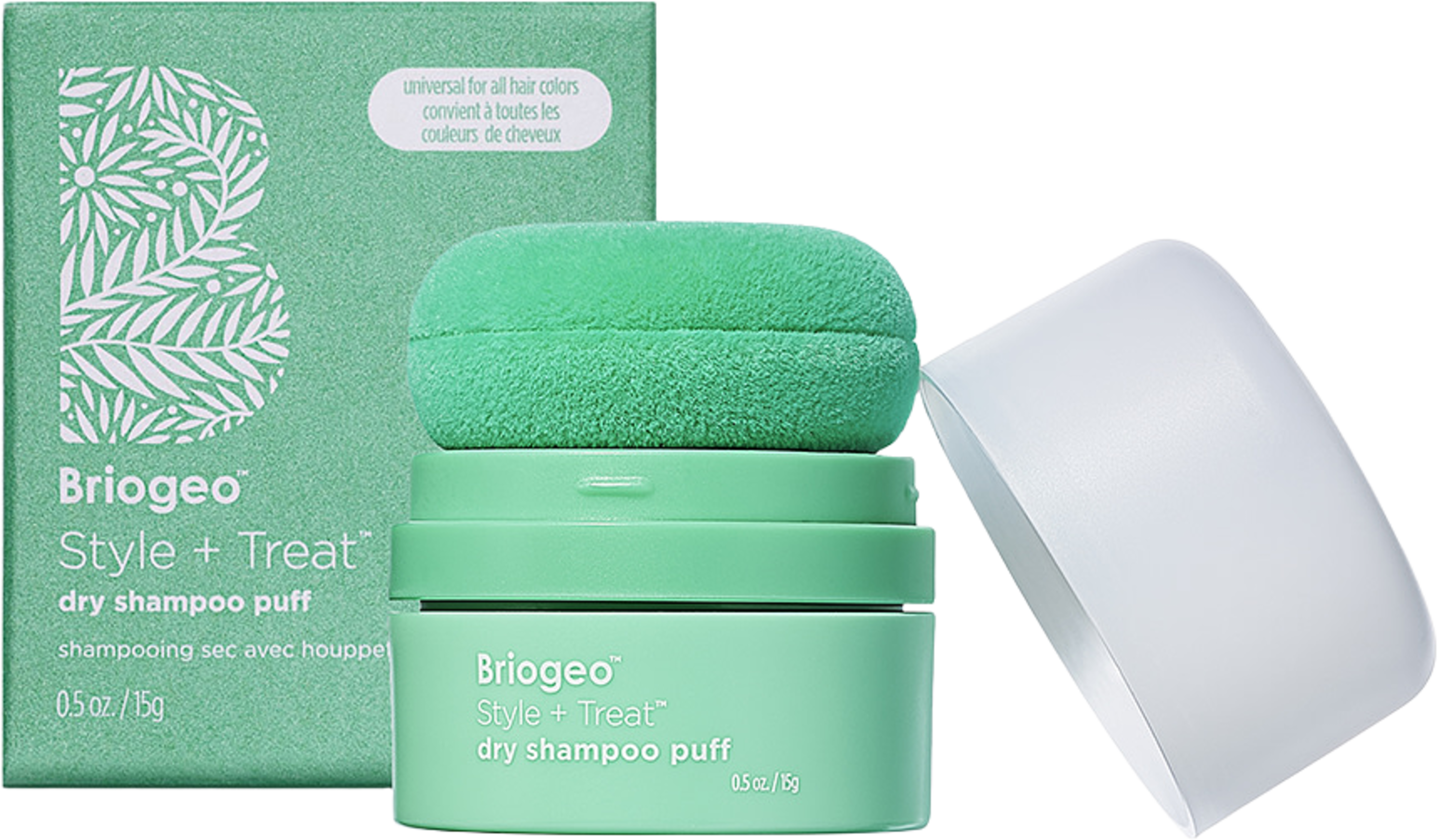 Style + Treat™ Dry Shampoo Puff Universal, från Briogeo. Klicka för att öppna bilden i stort format