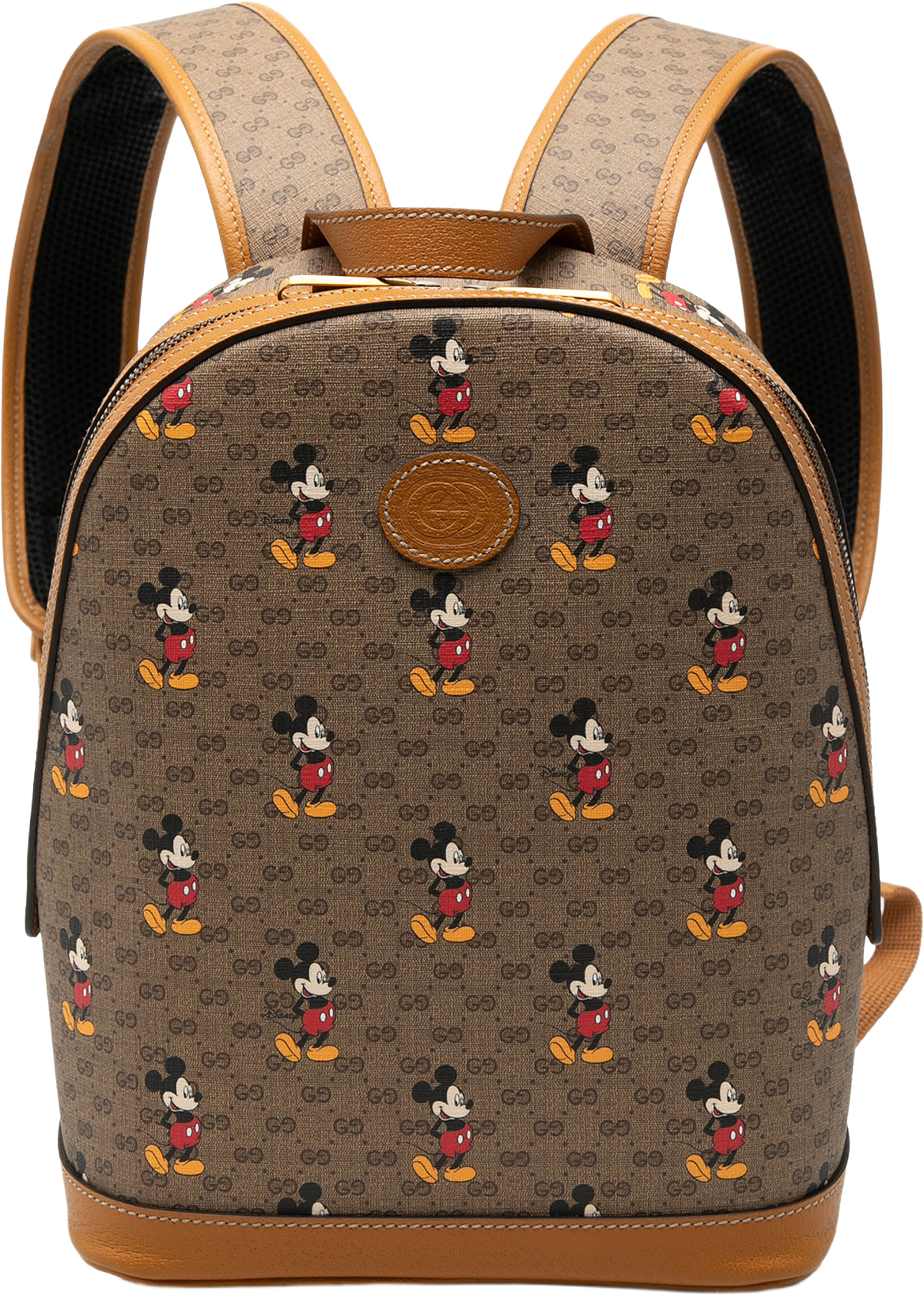 Gucci Disney Small Micro Gg Supreme Mickey Mouse Dome Backpack, från Luxclusif, i färgen light brown. Klicka för att öppna bilden i stort format