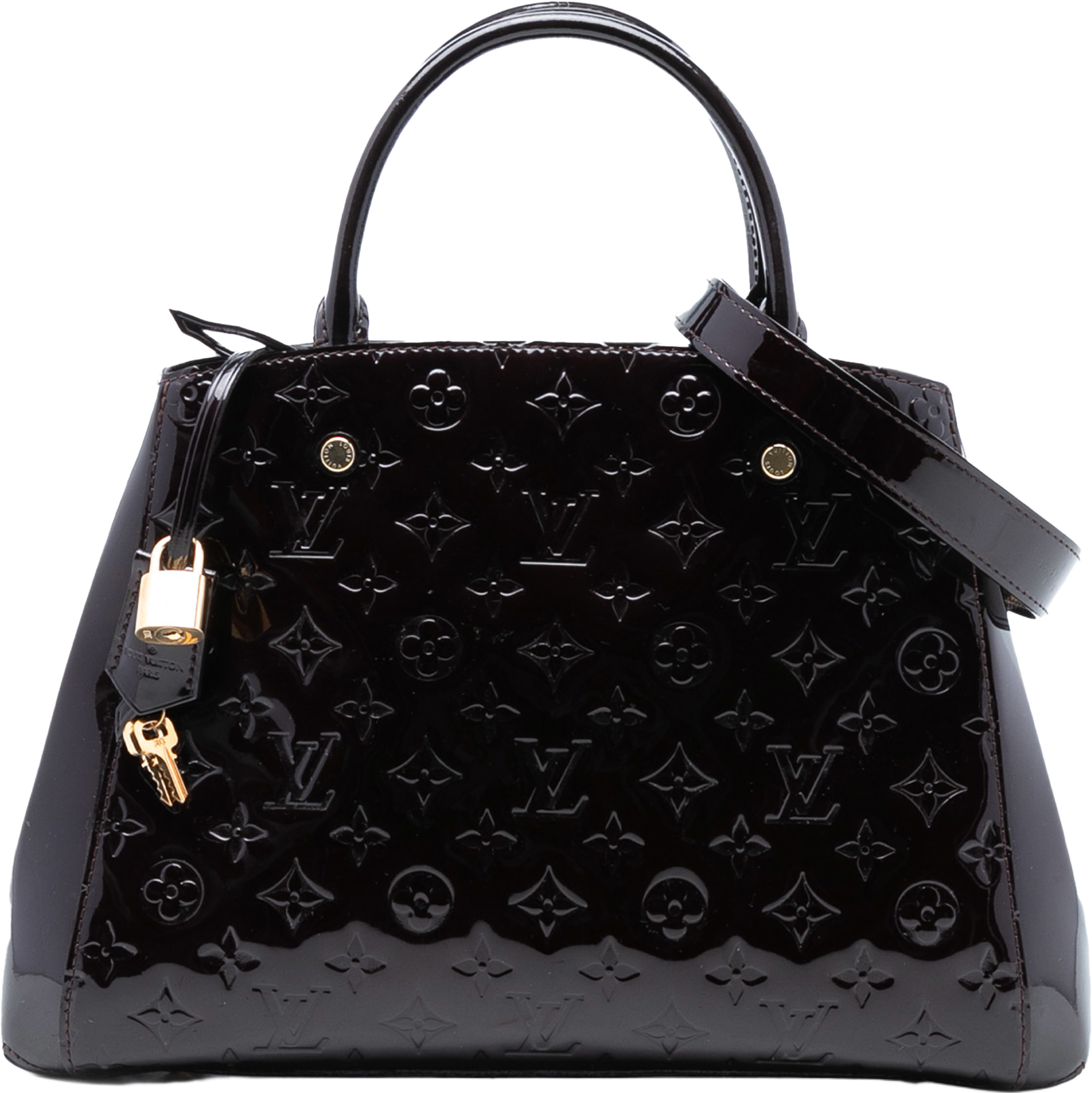 Louis Vuitton Monogram Vernis Montaigne Mm, från Luxclusif, i färgen purple. Klicka för att öppna bilden i stort format