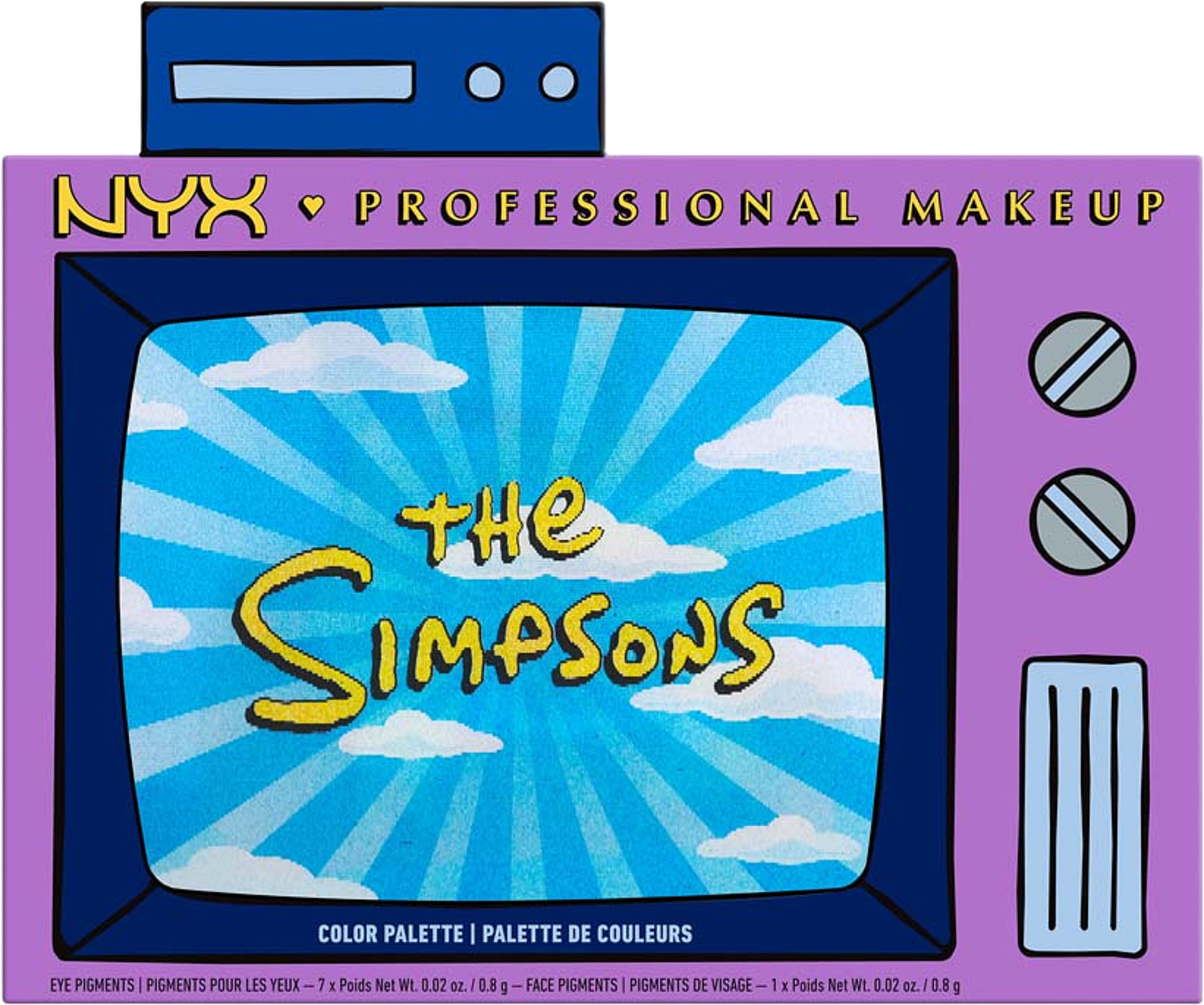 Simpson Family Palette, från NYX Professional Makeup. Klicka för att öppna bilden i stort format