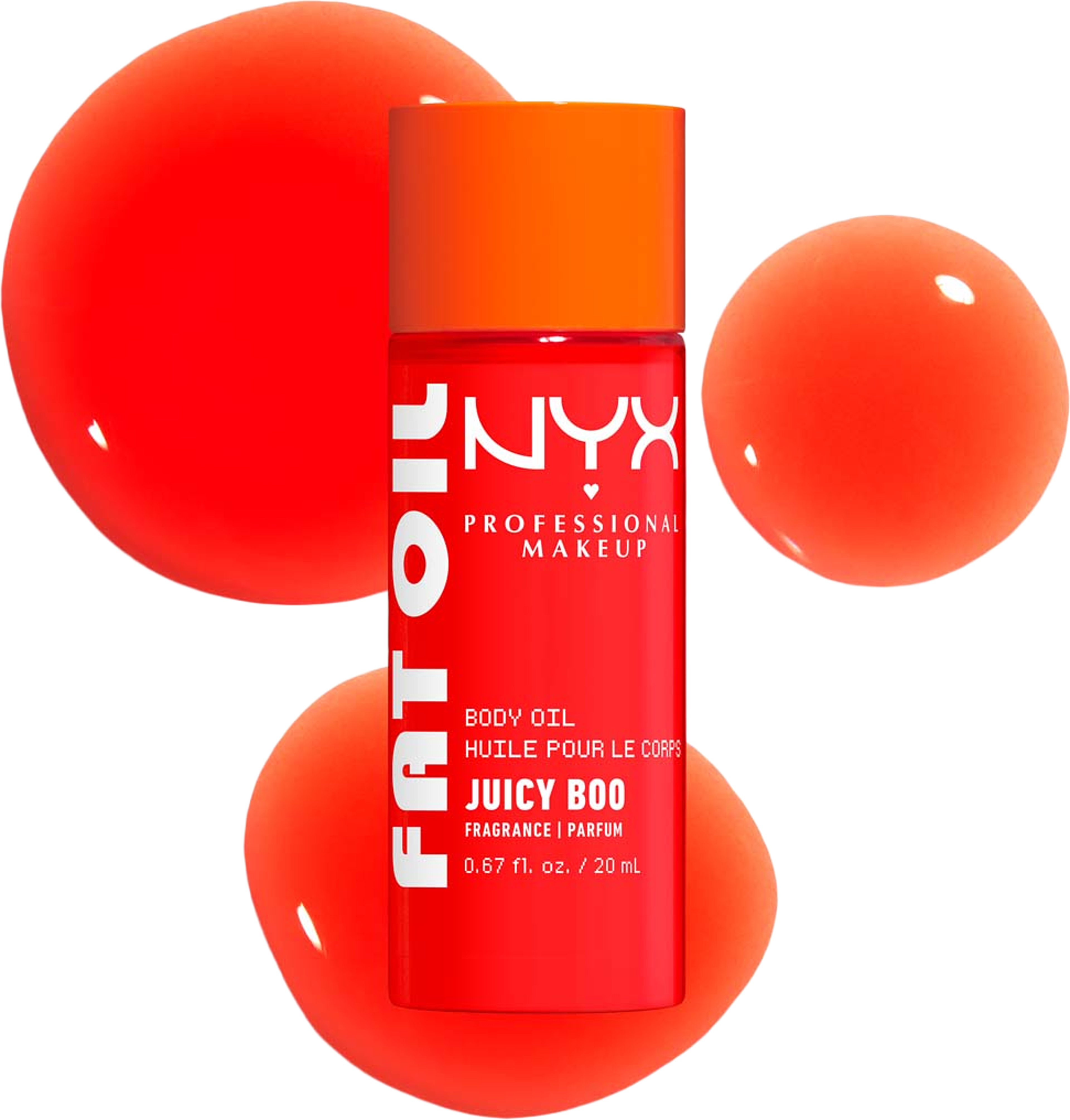 Fat Oil Body Oil Juicy Boo, från NYX Professional Makeup. Klicka för att öppna bilden i stort format