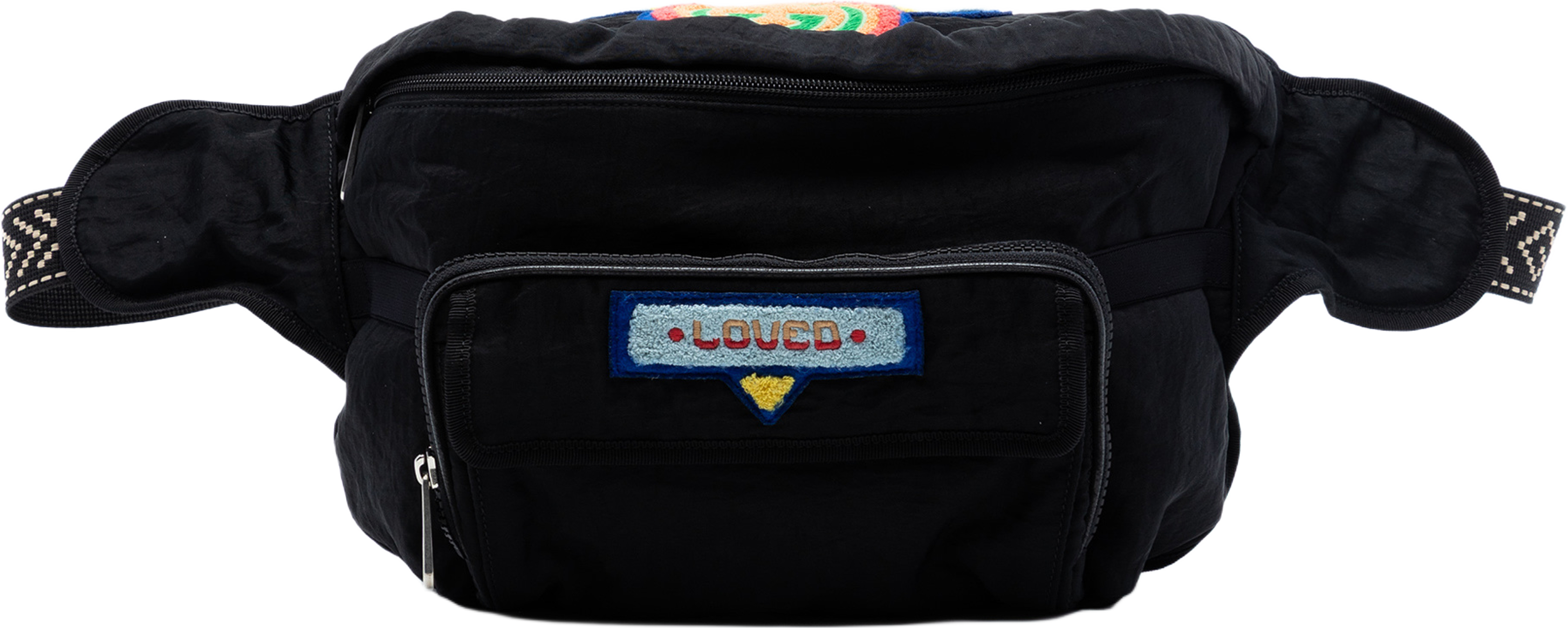 Gucci Nylon 80s Patch Convertible Belt Bag, från Luxclusif, i färgen black. Klicka för att öppna bilden i stort format