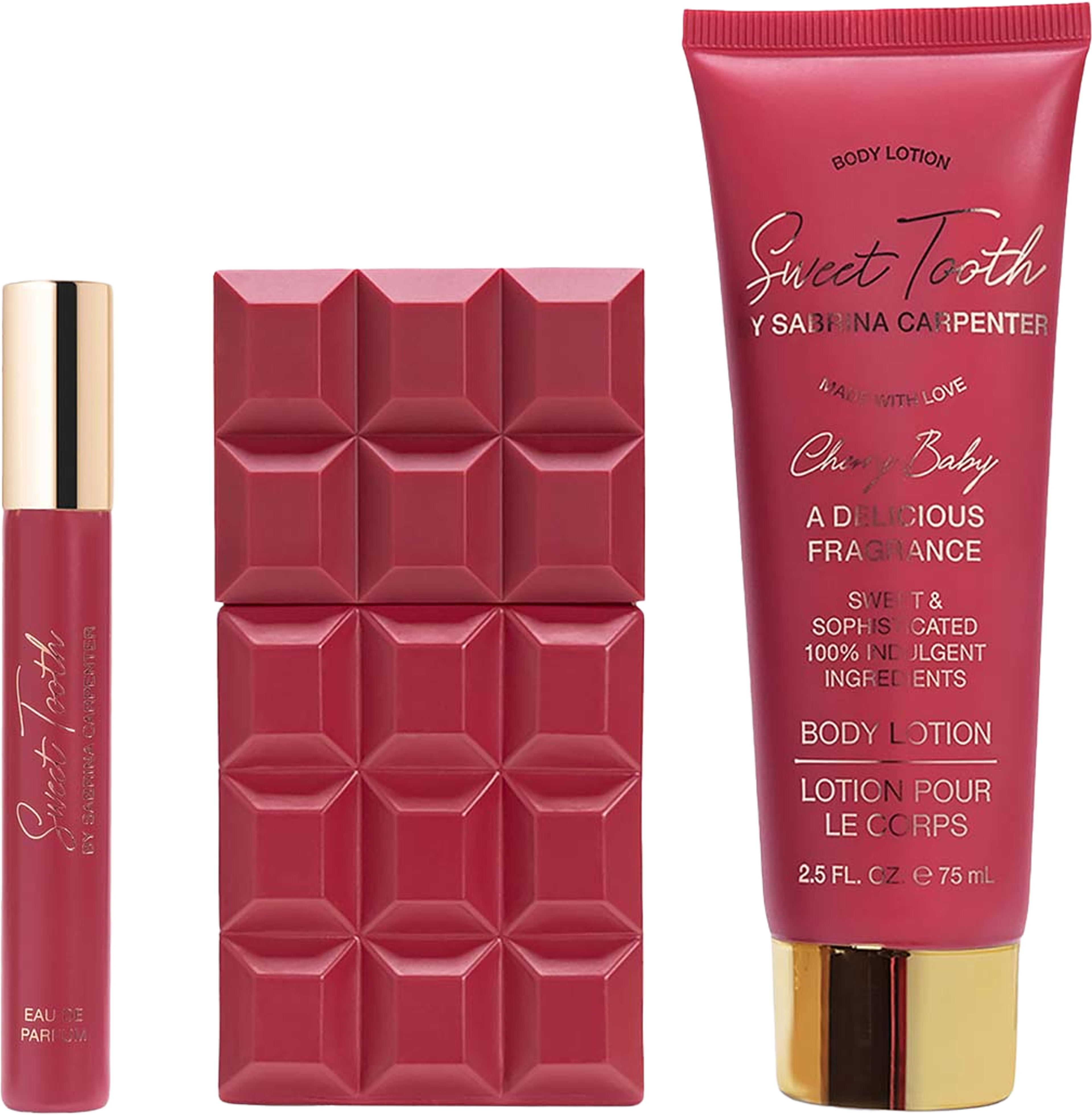 Gift Set Cherry Baby EdP, från Sabrina Carpenter. Klicka för att öppna bilden i stort format