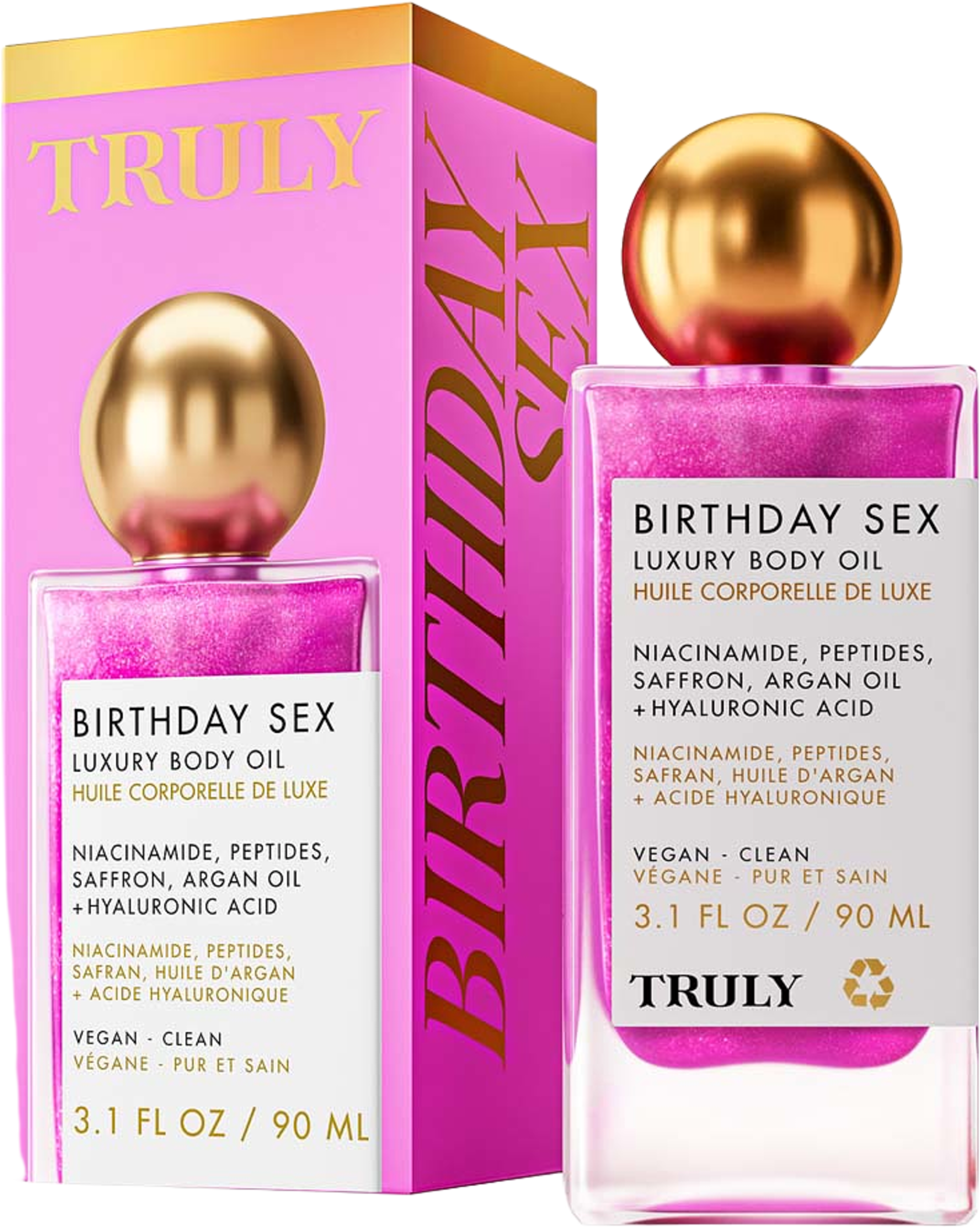 Birthday Sex Body Oil, från Truly Beauty. Klicka för att öppna bilden i stort format