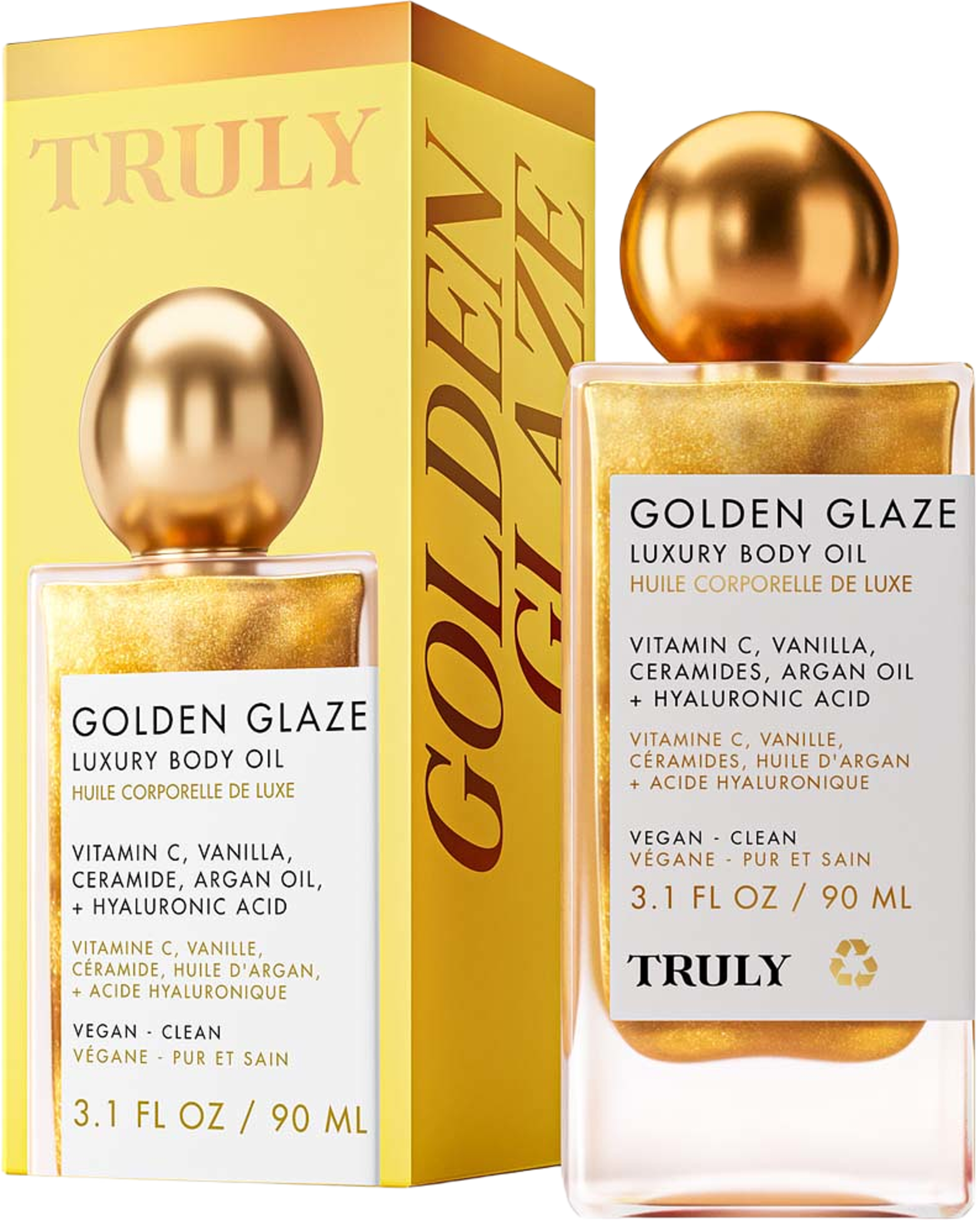 Golden Glaze Body Oil, från Truly Beauty. Klicka för att öppna bilden i stort format