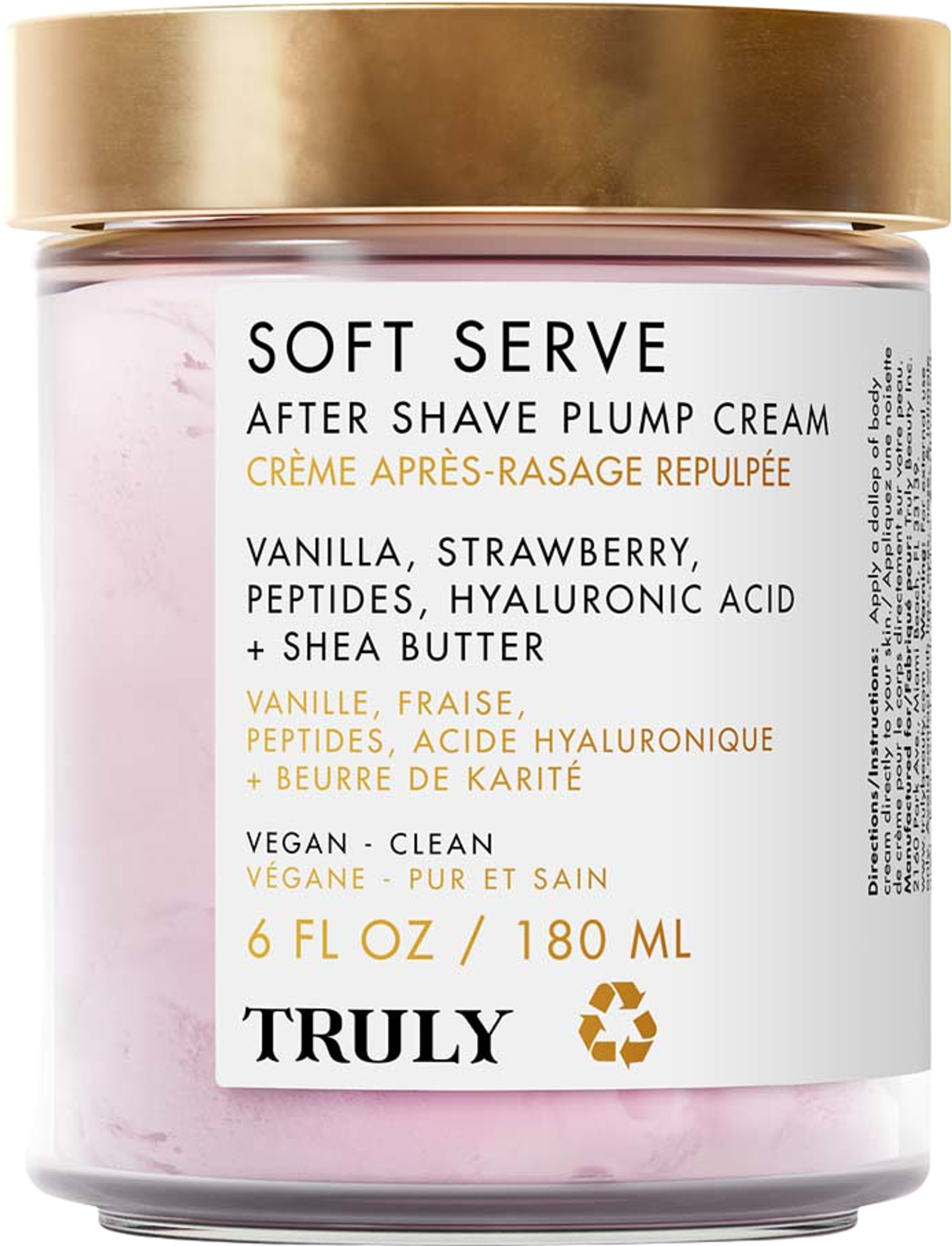 Soft Serve After Shave Plumping Crem, från Truly Beauty. Klicka för att öppna bilden i stort format