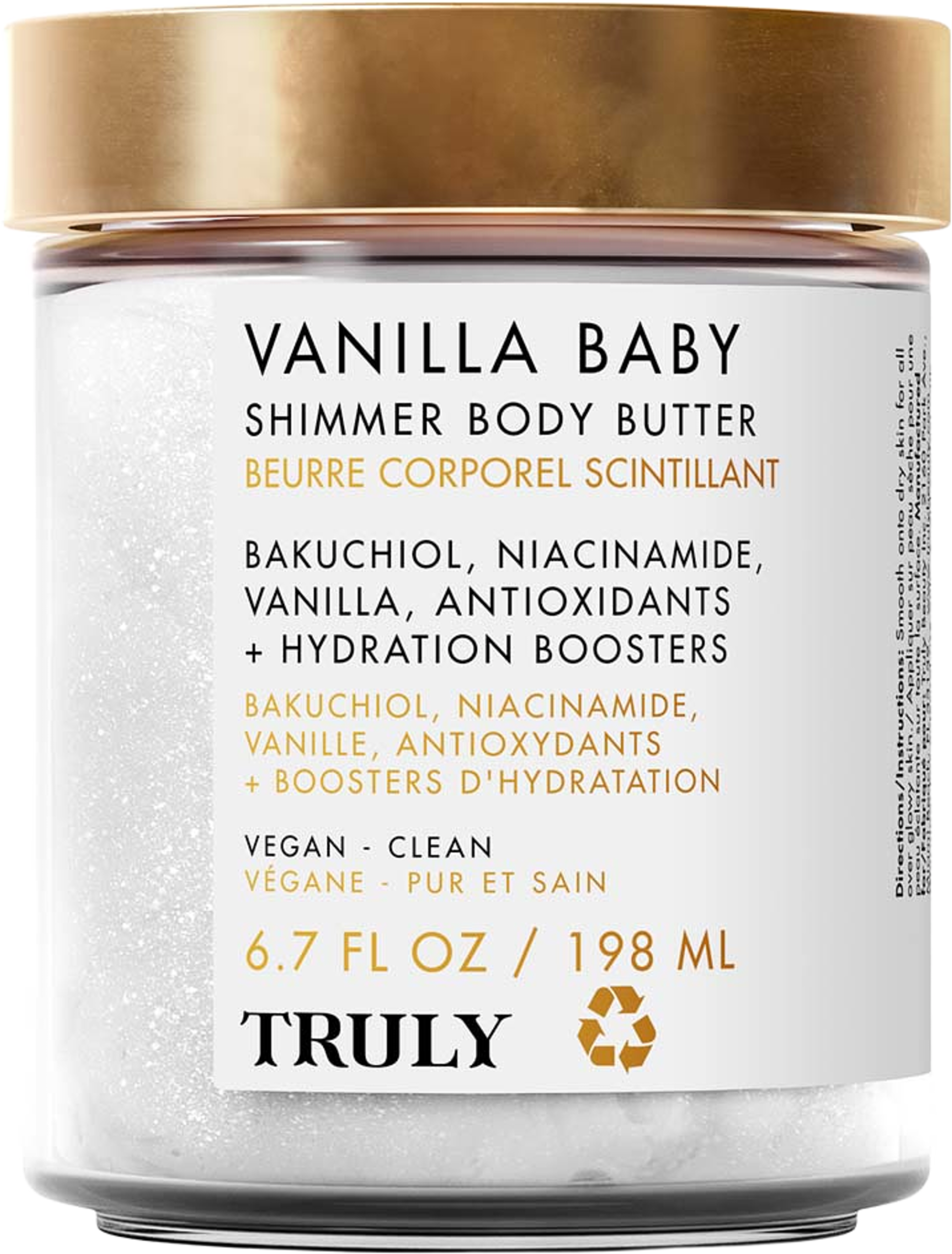 Vanilla Baby Shimmer Body Cream, från Truly Beauty. Klicka för att öppna bilden i stort format
