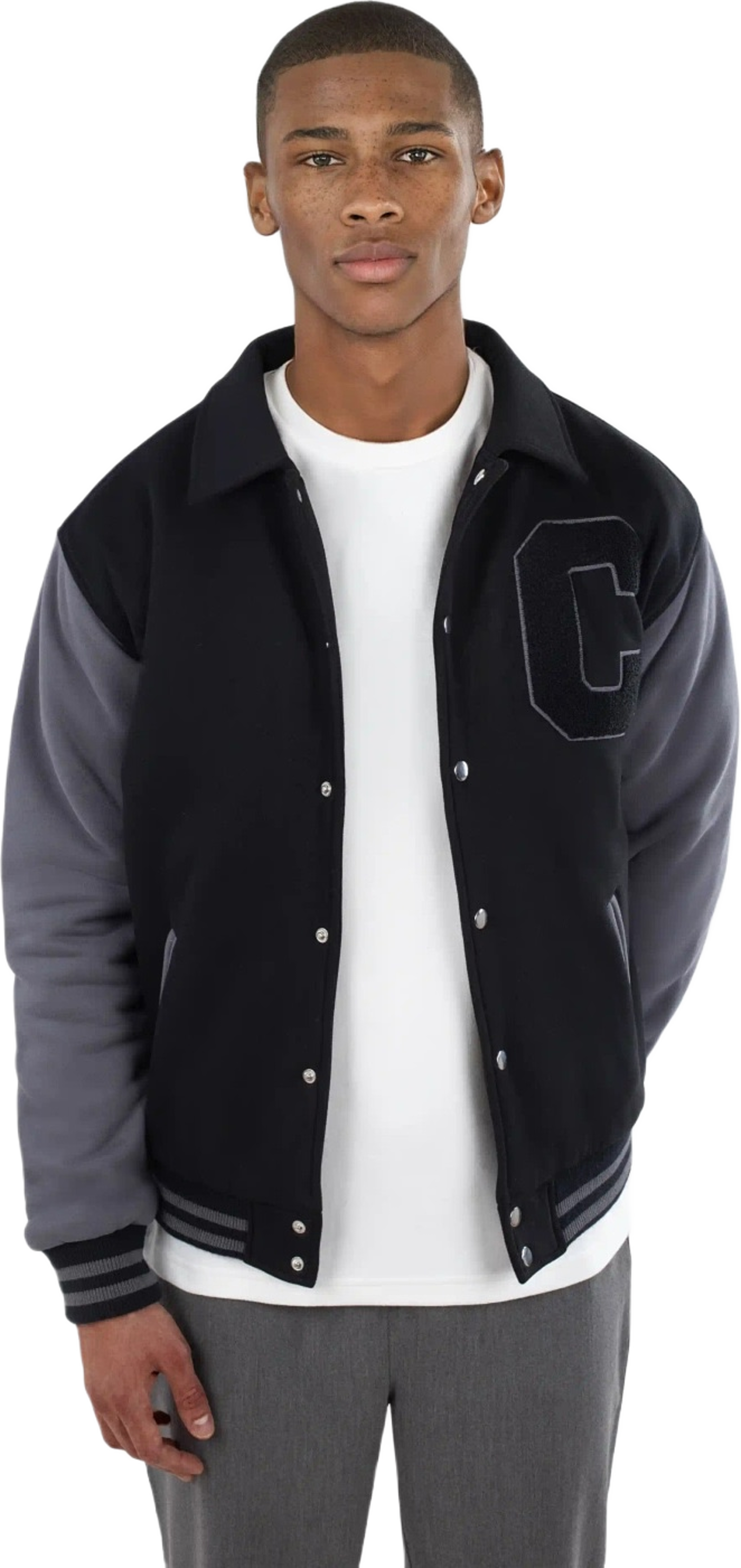 Jason Varsity Jacket - Dark Grey