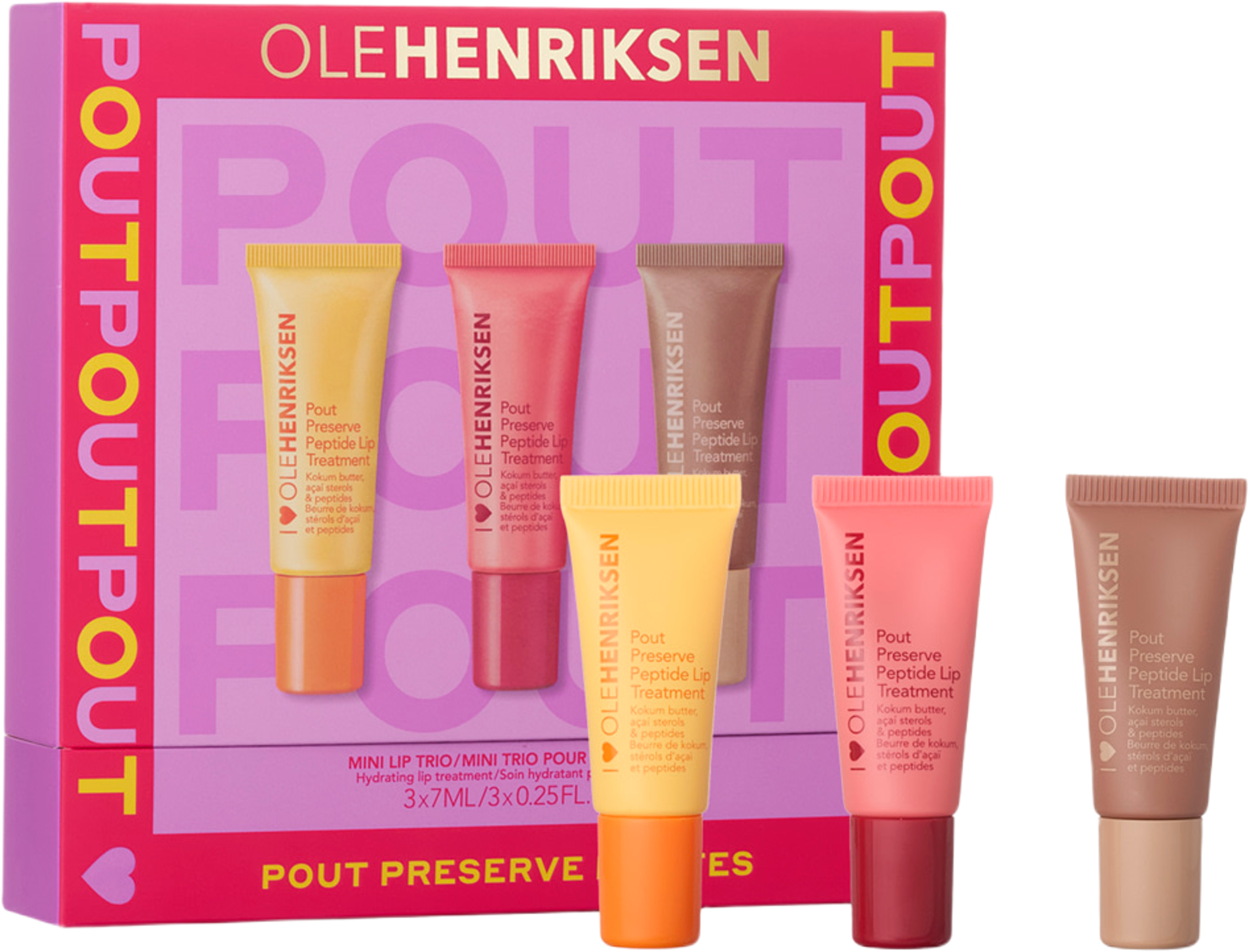 SETS Mini lip trio xmas 2025, från Ole Henriksen. Klicka för att öppna bilden i stort format