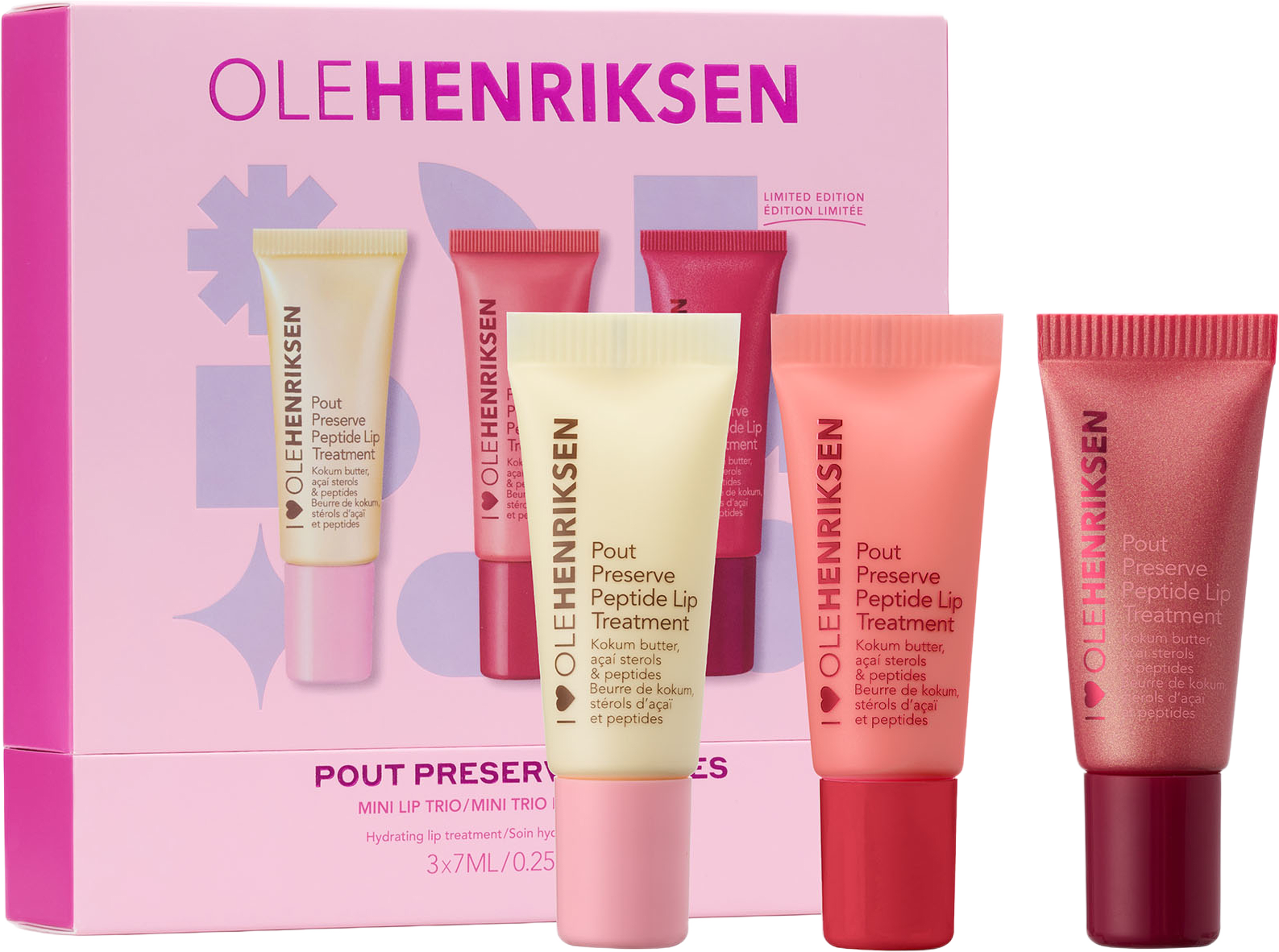 SETS Pout Preserve Petites 3 minis, från Ole Henriksen. Klicka för att öppna bilden i stort format