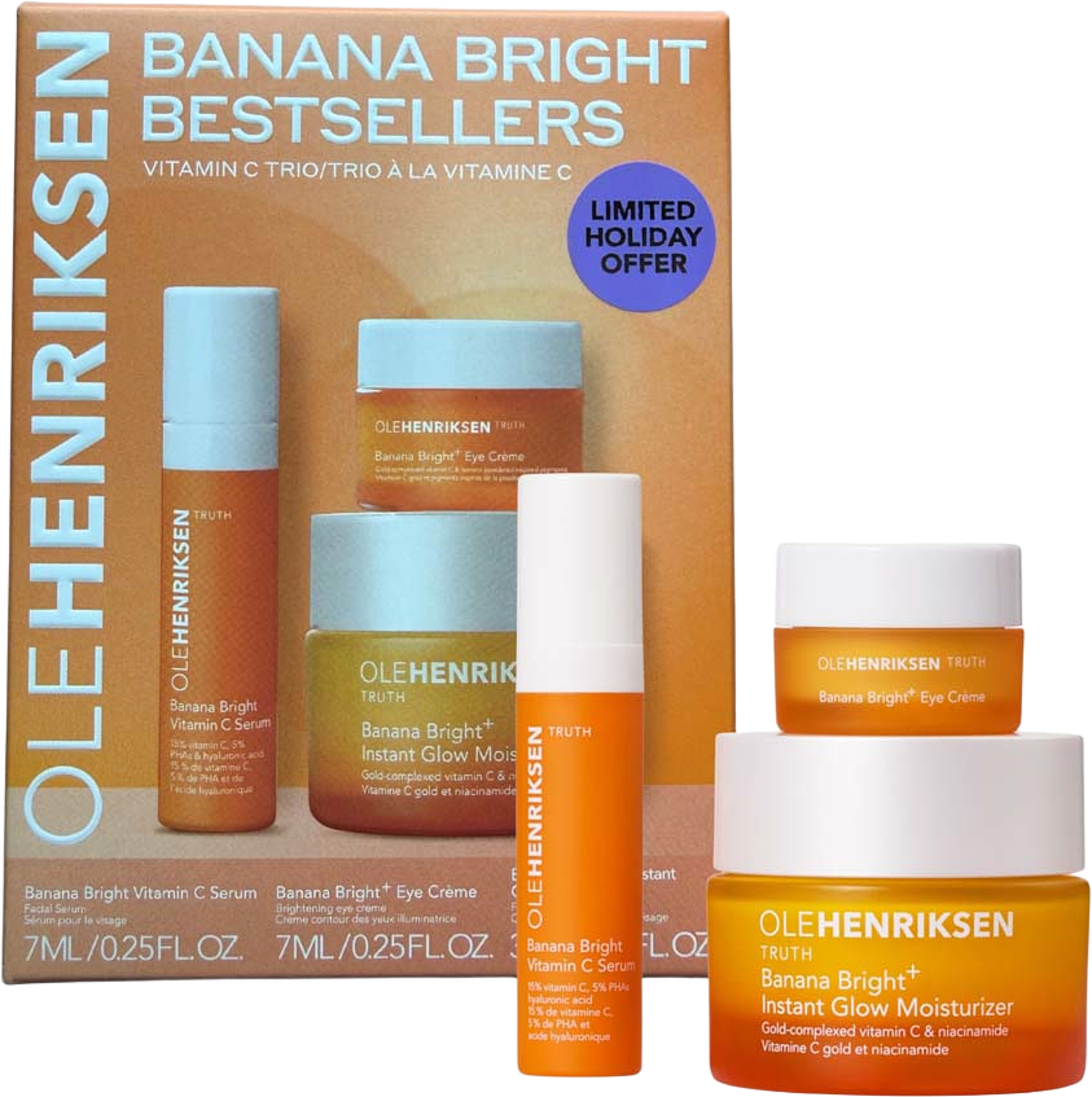 Banana Bright Bestsellers Kit, från Ole Henriksen. Klicka för att öppna bilden i stort format