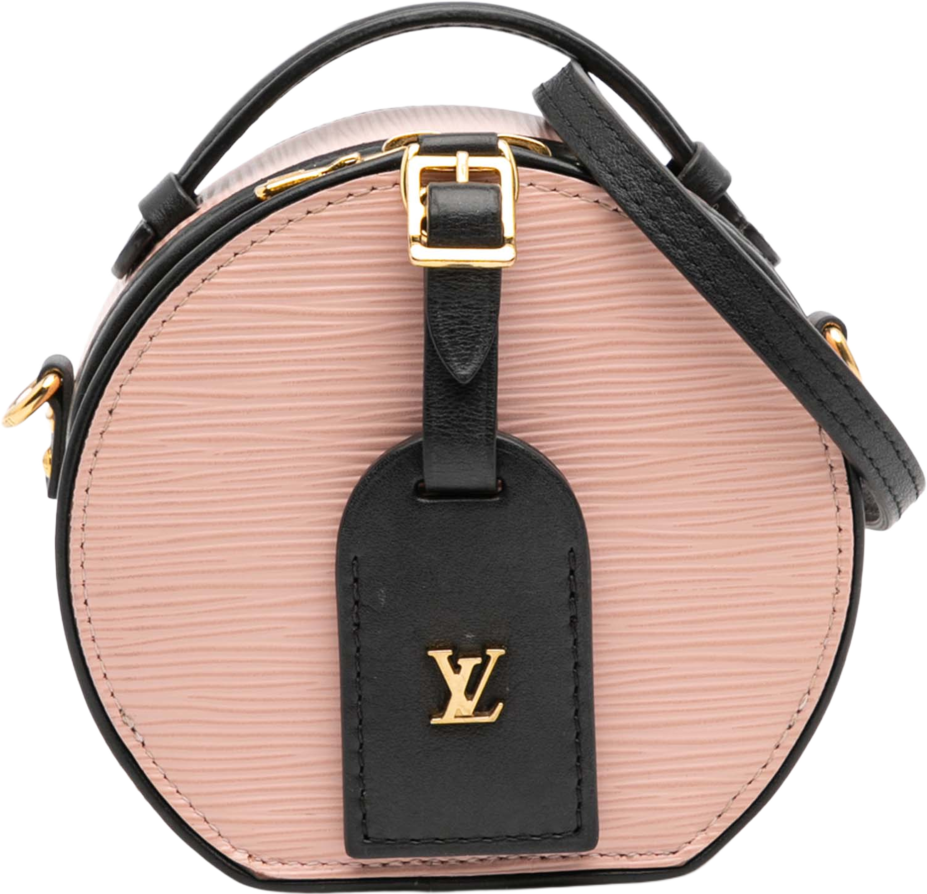 Louis Vuitton Epi Mini Boite Chapeau, från Luxclusif, i färgen pink. Klicka för att öppna bilden i stort format