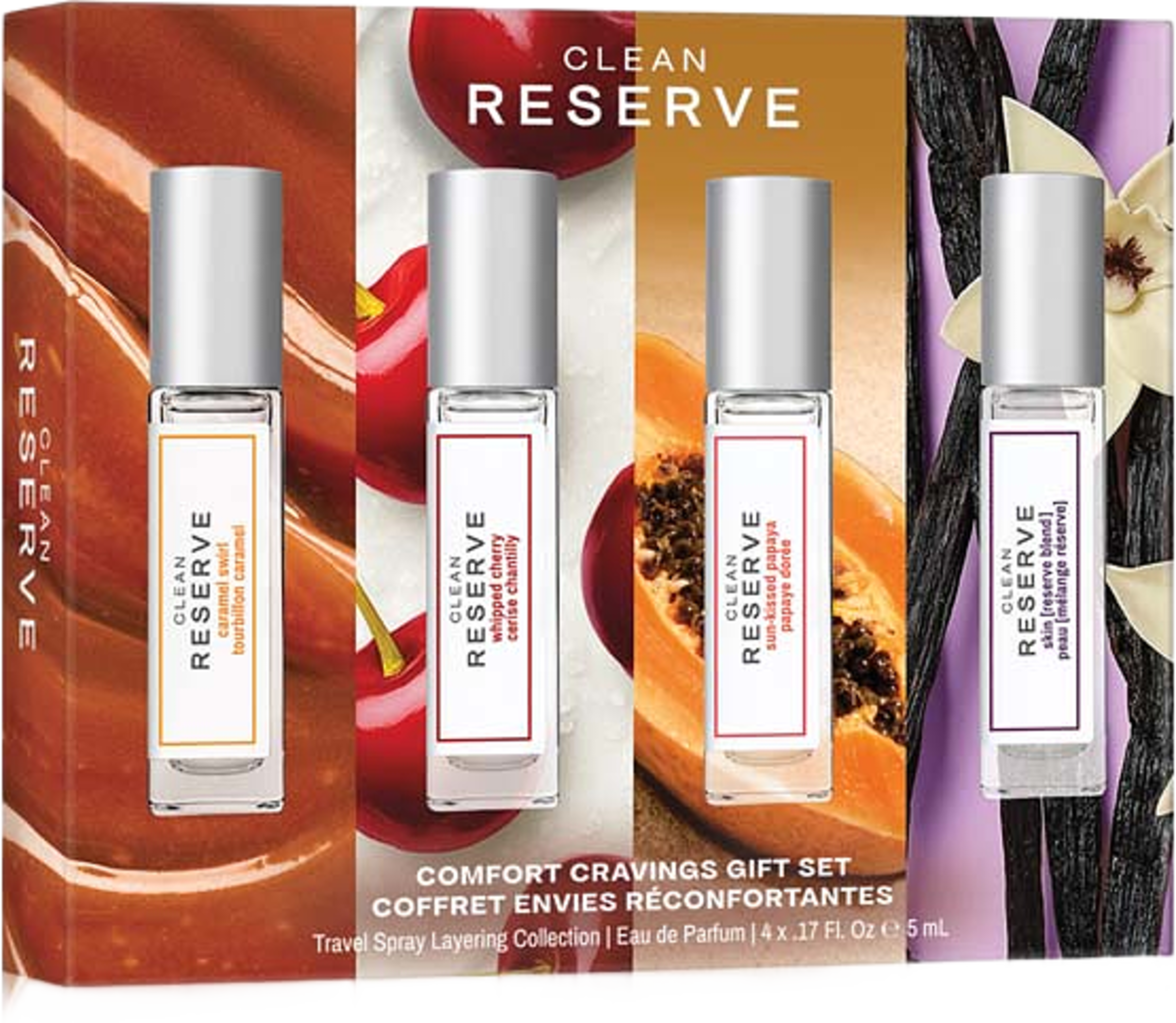 Gift Set Reserve Travel Spray Layering EdP 4 x 5 ml, från Clean. Klicka för att öppna bilden i stort format