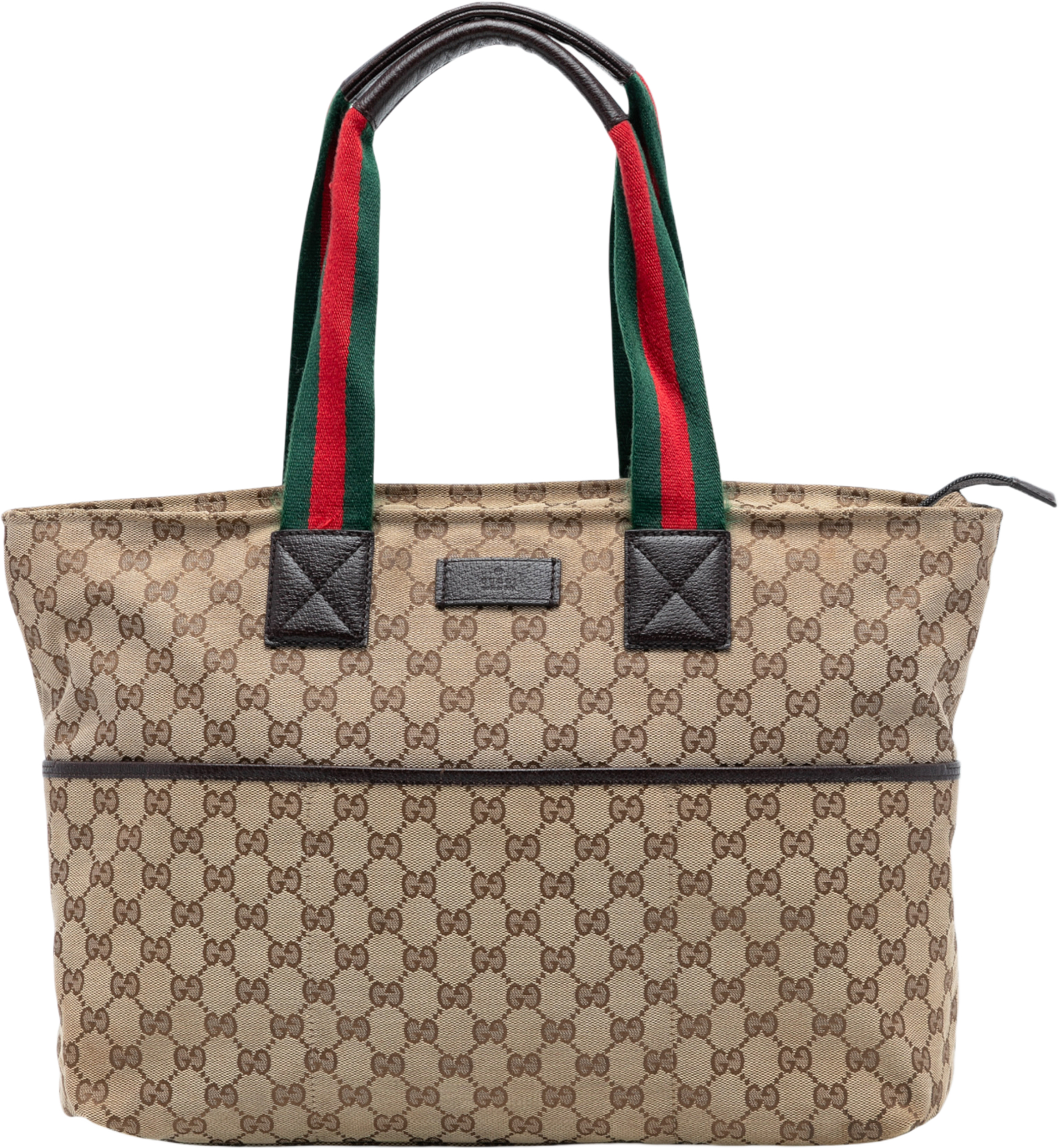 Gucci Gg Canvas Web Tote, från Luxclusif, i färgen beige. Klicka för att öppna bilden i stort format
