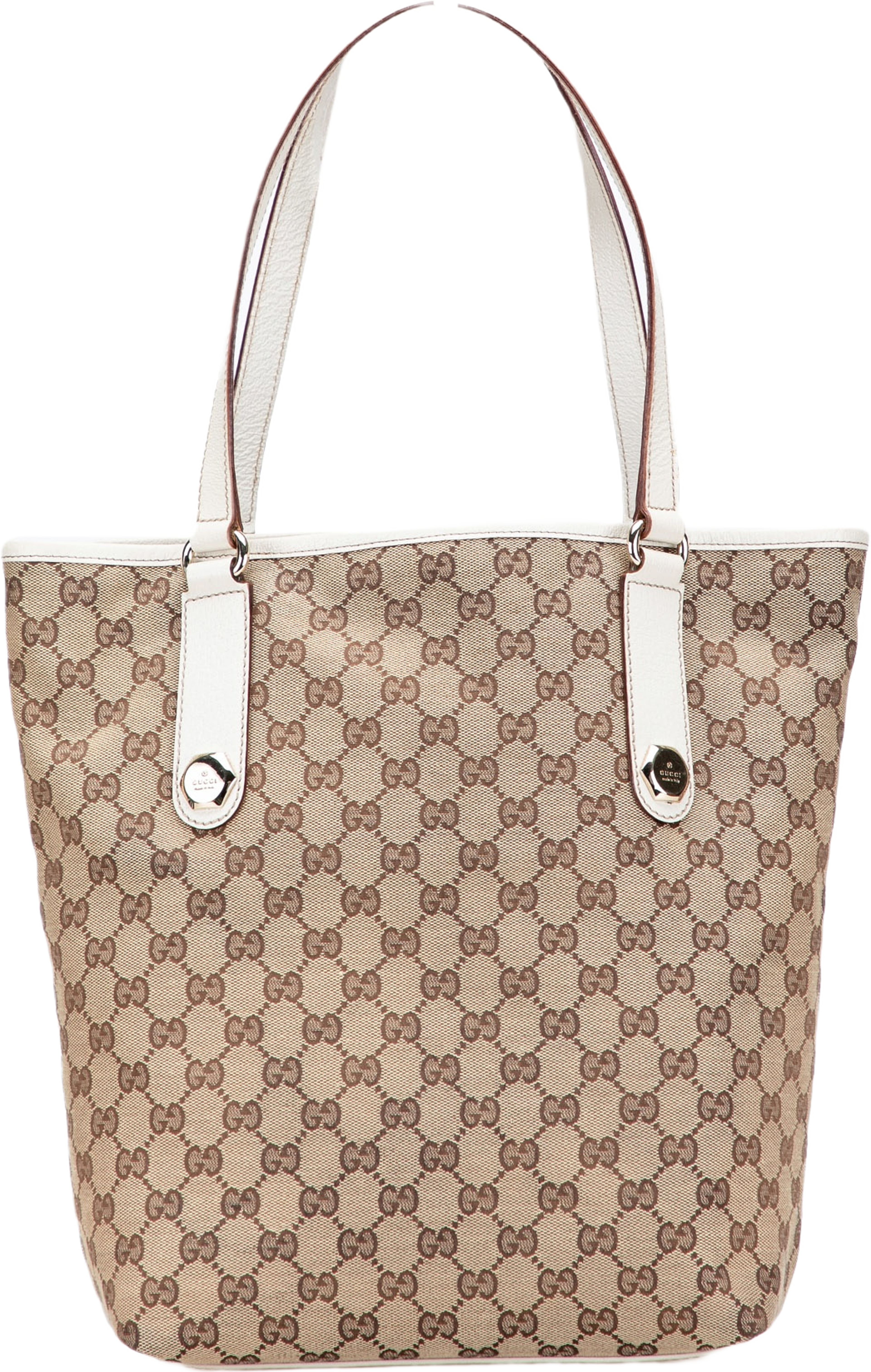 Gucci Gg Canvas Charmy Tote, från Luxclusif, i färgen beige. Klicka för att öppna bilden i stort format