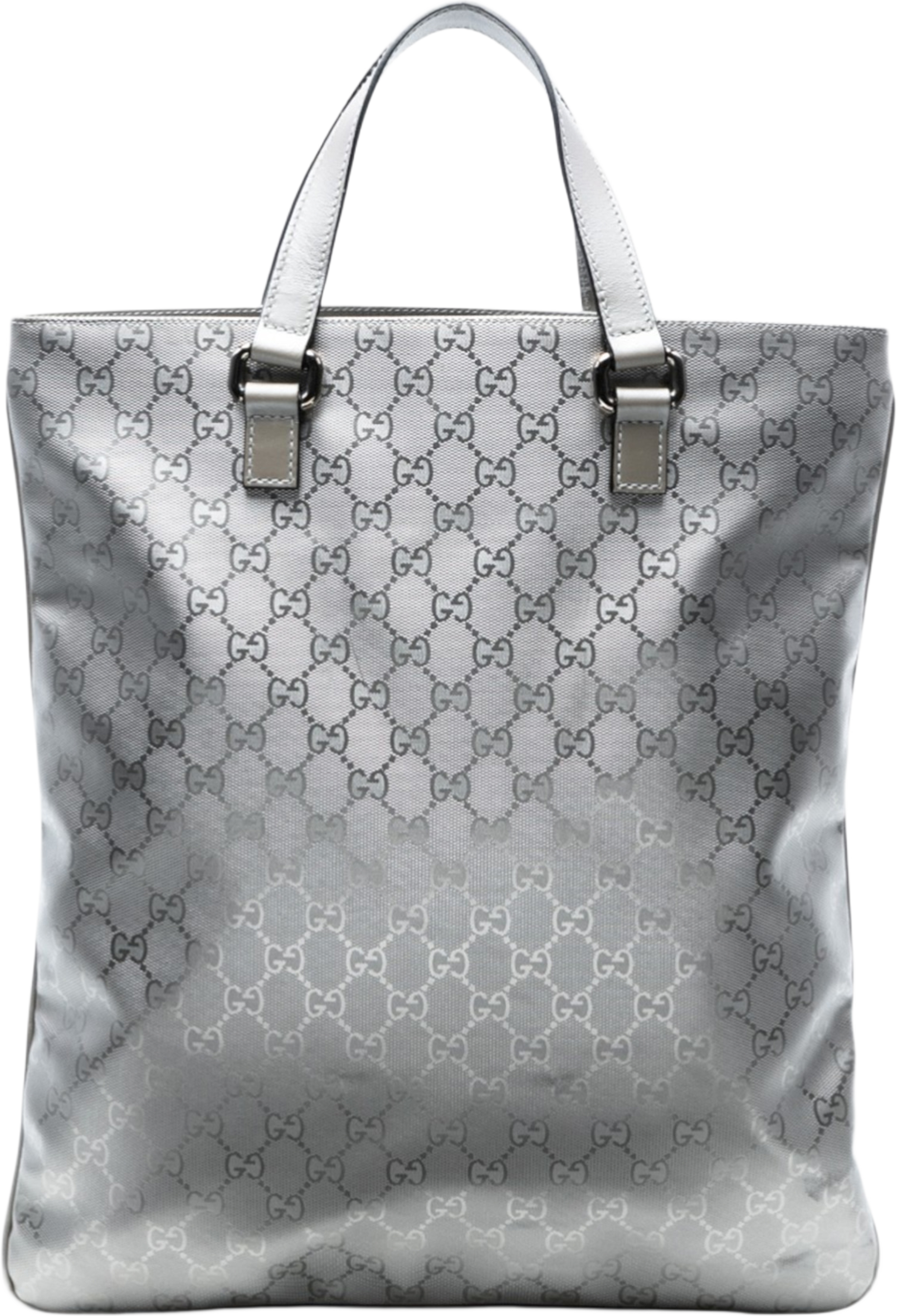 Gucci Gg Imprime Vertical Tote, från Luxclusif, i färgen silver. Klicka för att öppna bilden i stort format