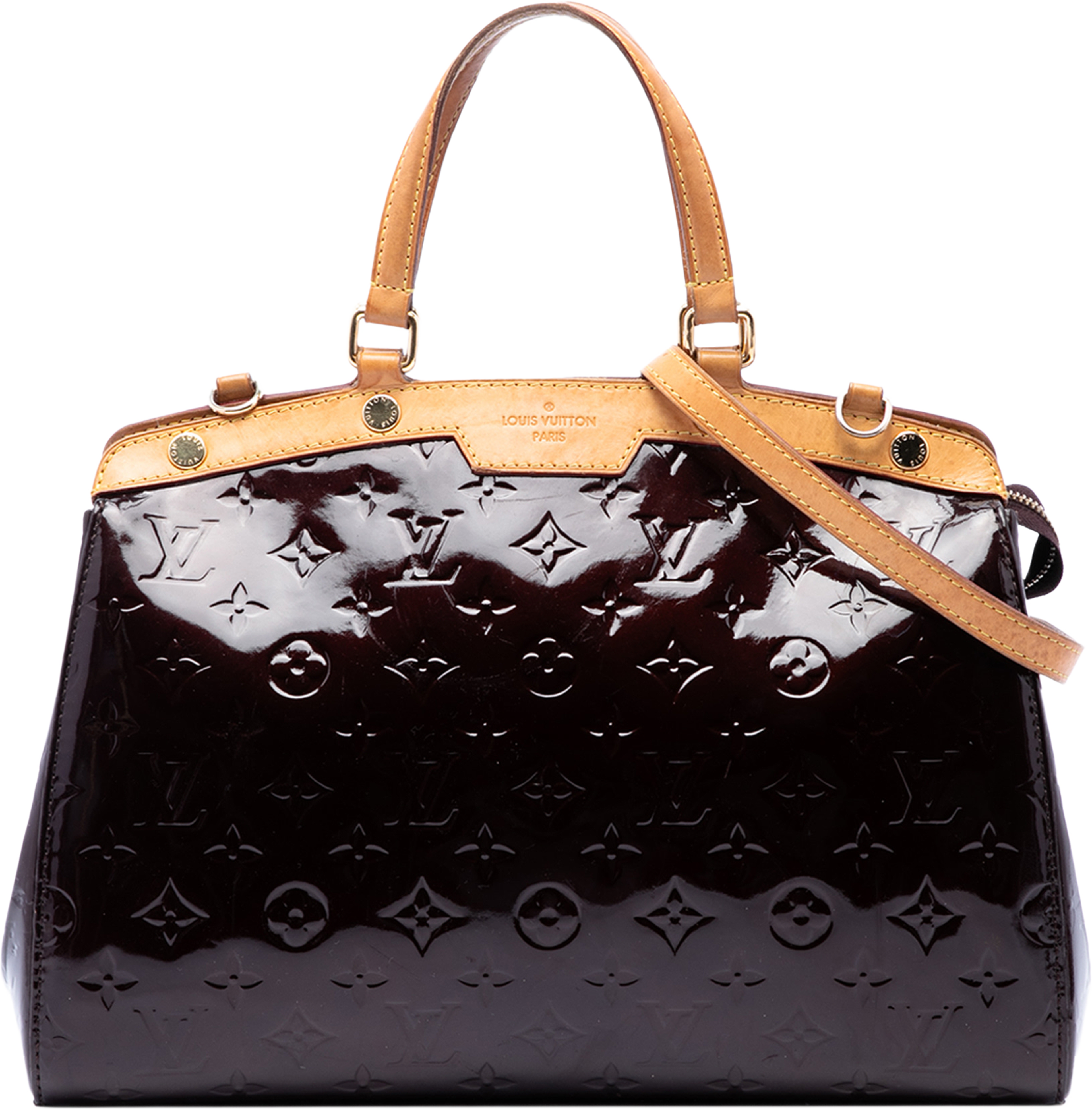 Louis Vuitton Monogram Vernis Brea Mm, från Luxclusif, i färgen purpur. Klicka för att öppna bilden i stort format
