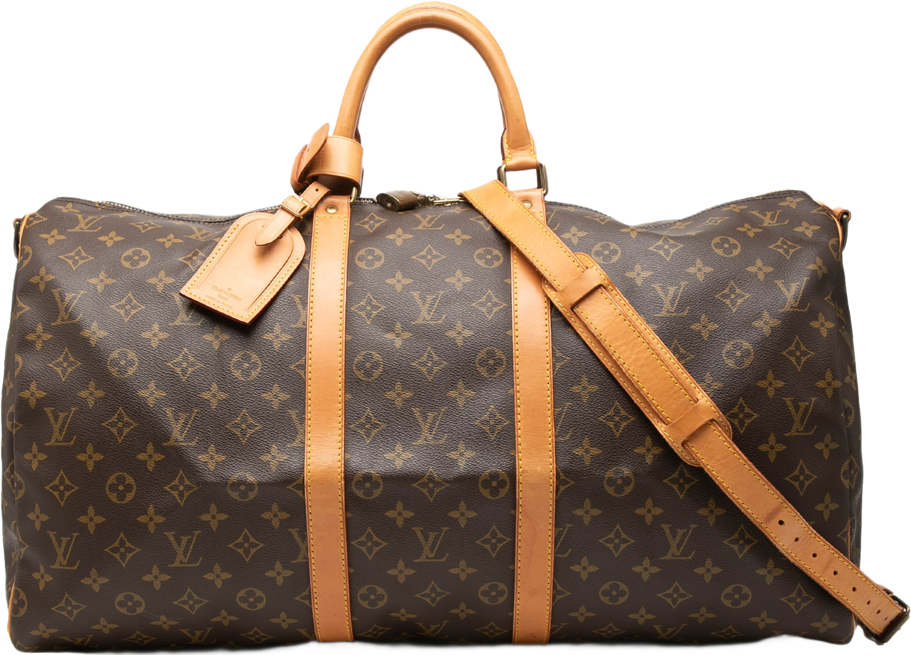 Louis Vuitton Monogram Keepall Bandouliere 55, från Luxclusif, i färgen brown. Klicka för att öppna bilden i stort format