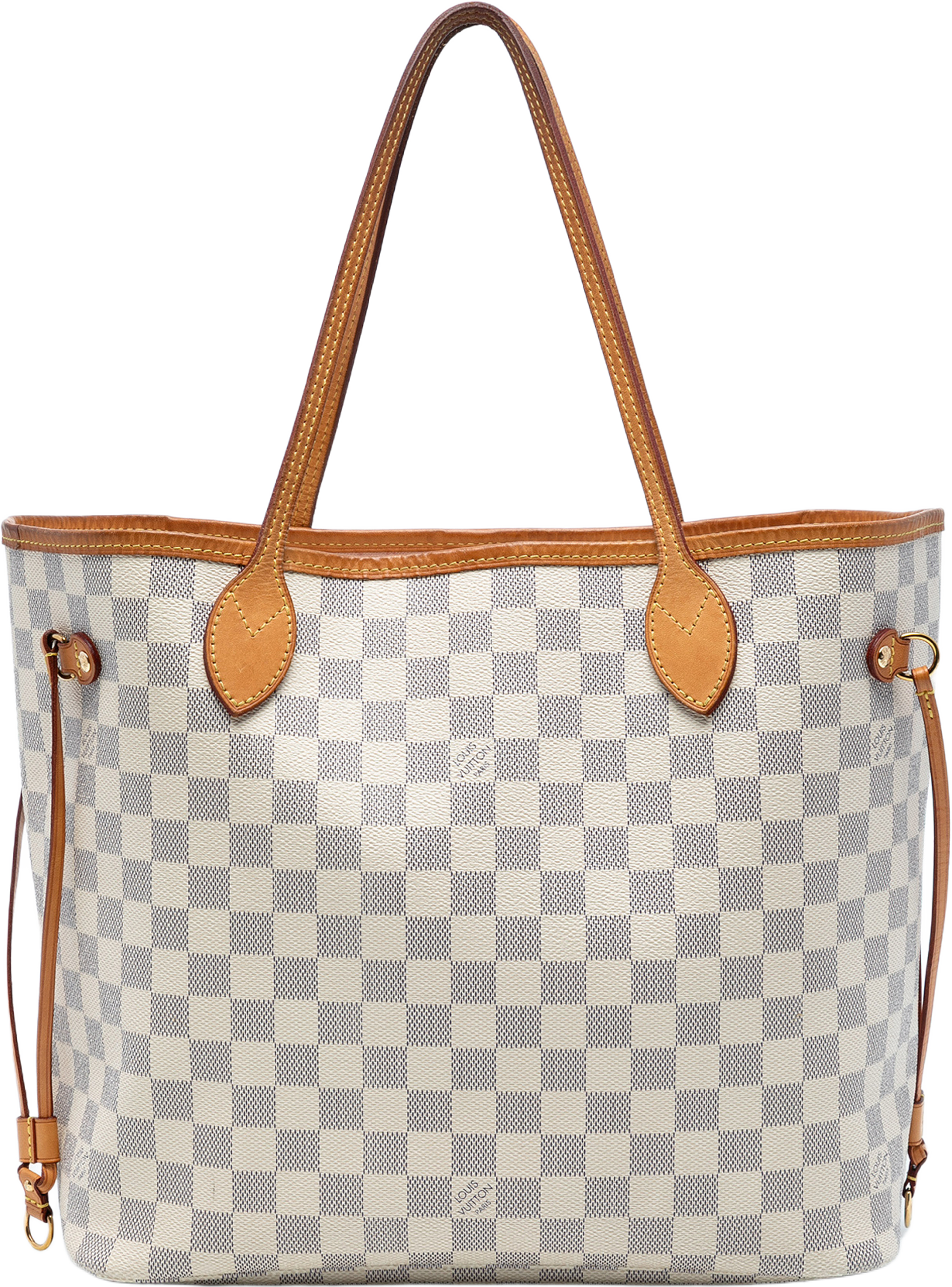 Louis Vuitton Damier Azur Neverfull Mm, från Luxclusif, i färgen white. Klicka för att öppna bilden i stort format