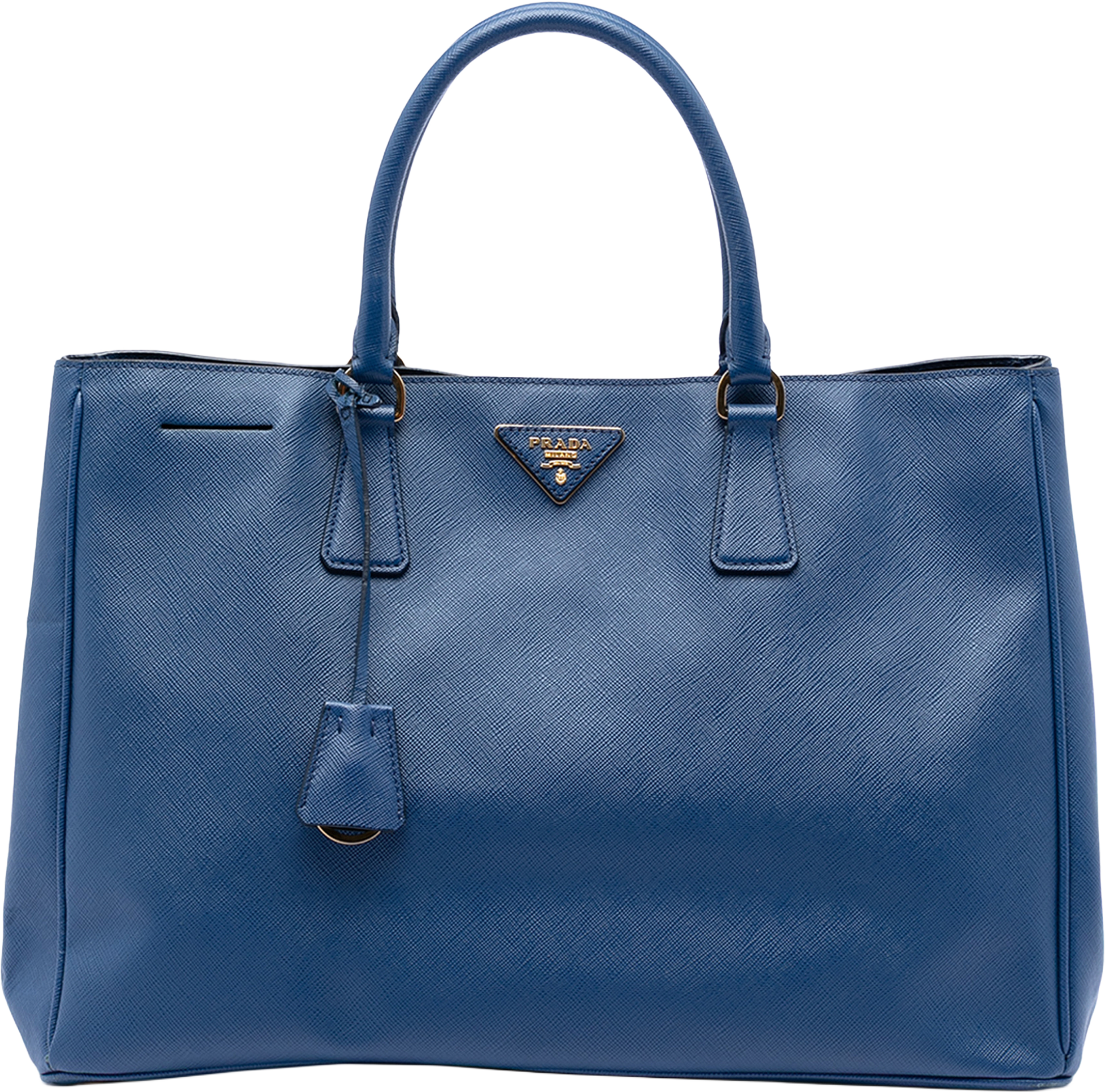 Prada Large Saffiano Lux Galleria Tote, från Luxclusif, i färgen blue. Klicka för att öppna bilden i stort format
