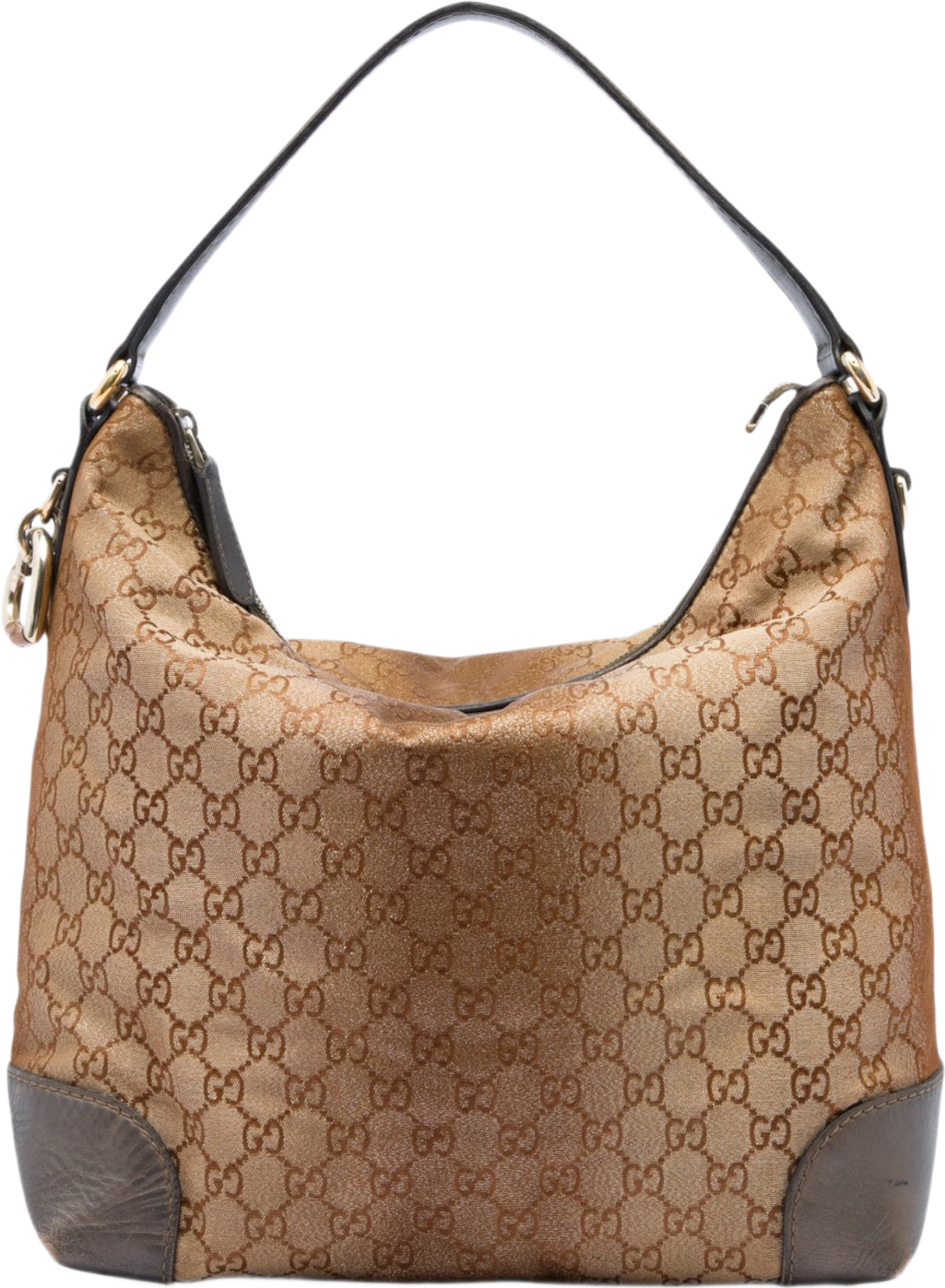 Gucci Gg Lurex Heart Bit Shoulder Bag, från Luxclusif, i färgen brun. Klicka för att öppna bilden i stort format