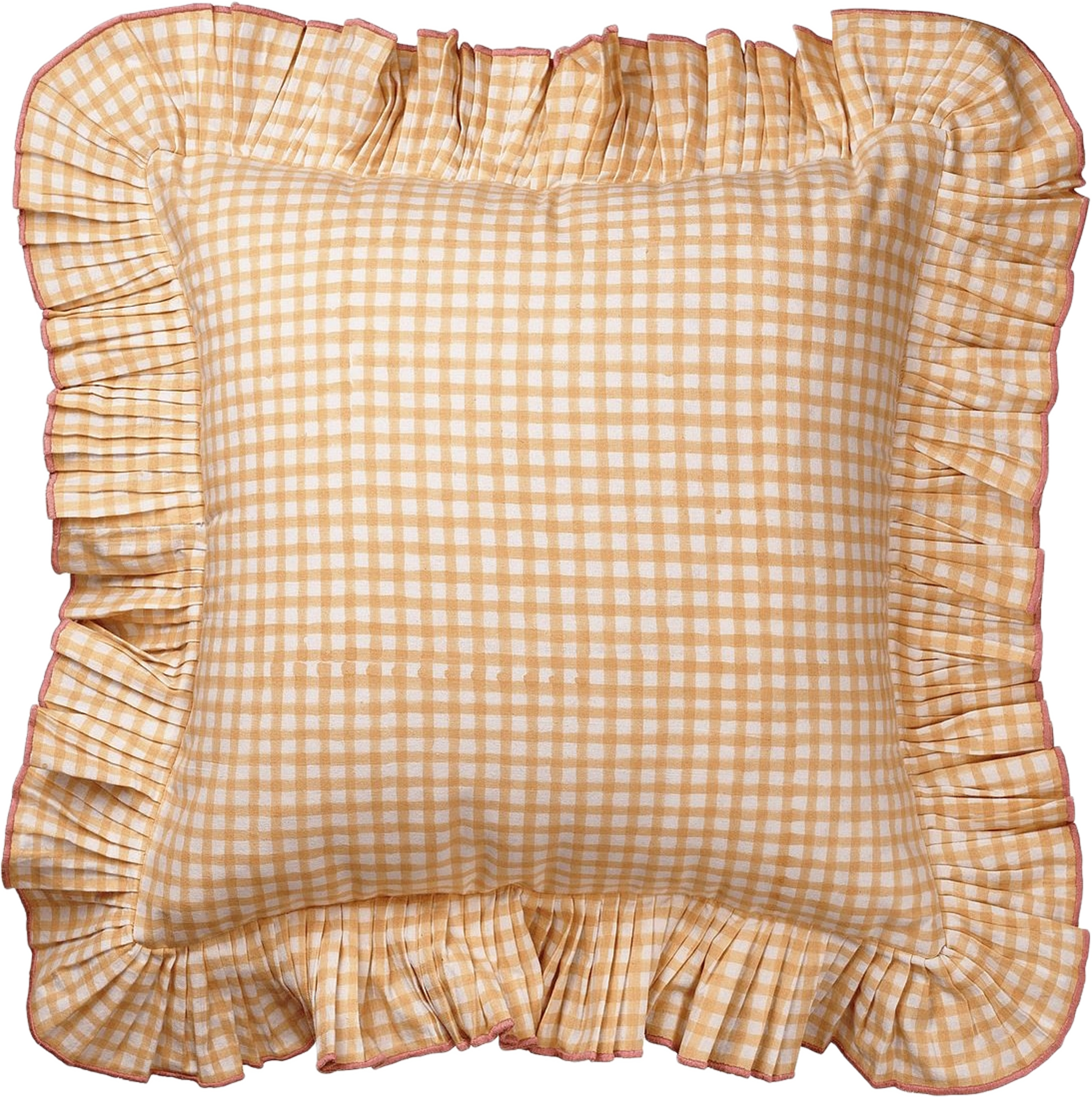 Vichy Kuddfodral - 40x40 Cm, från Pick A Poppy, i färgen light yellow. Klicka för att öppna bilden i stort format