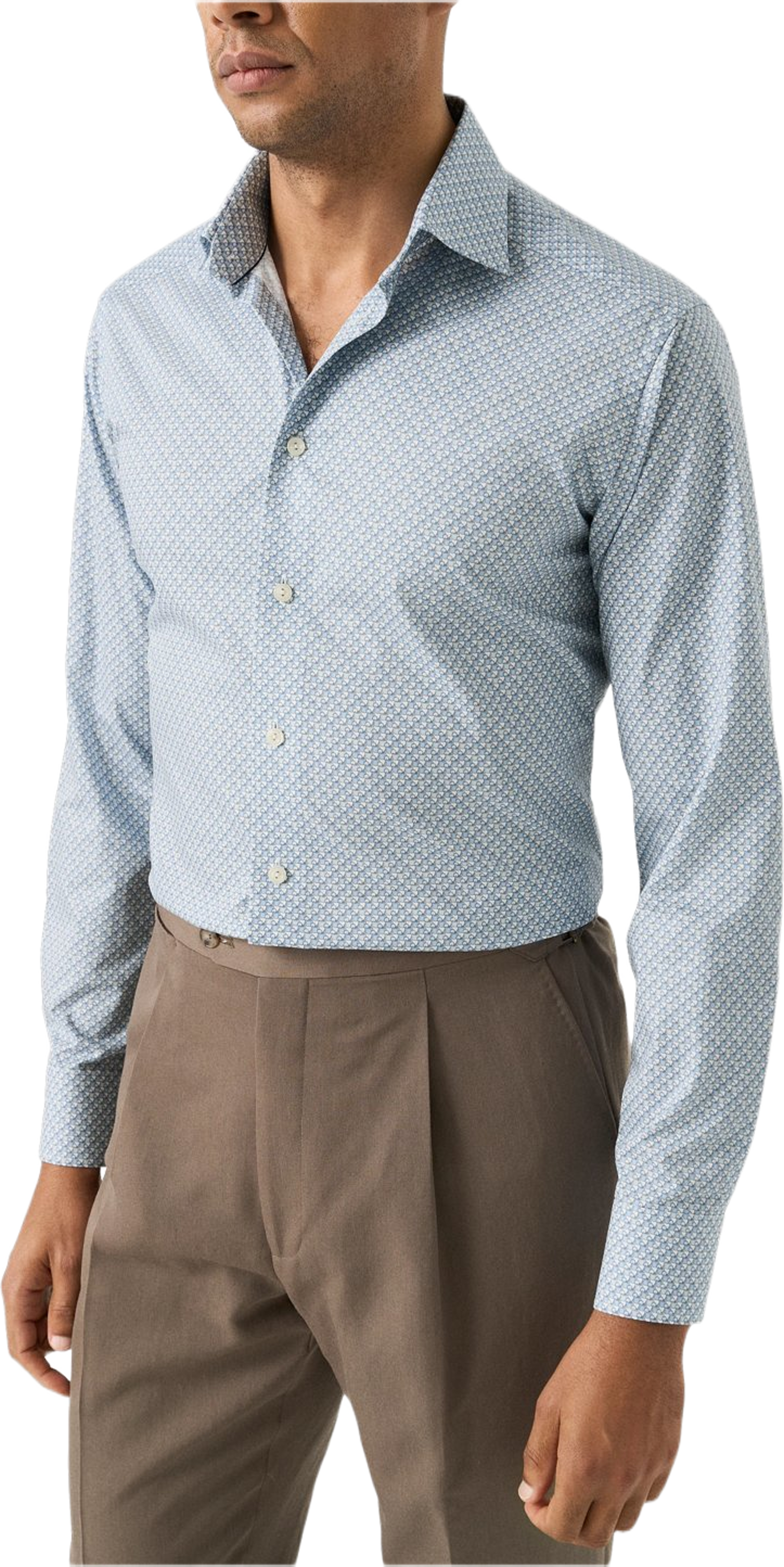 Mönstrad Signature Twill-skjorta Contemporary Fit, från Eton, i färgen light blue. Klicka för att öppna bilden i stort format