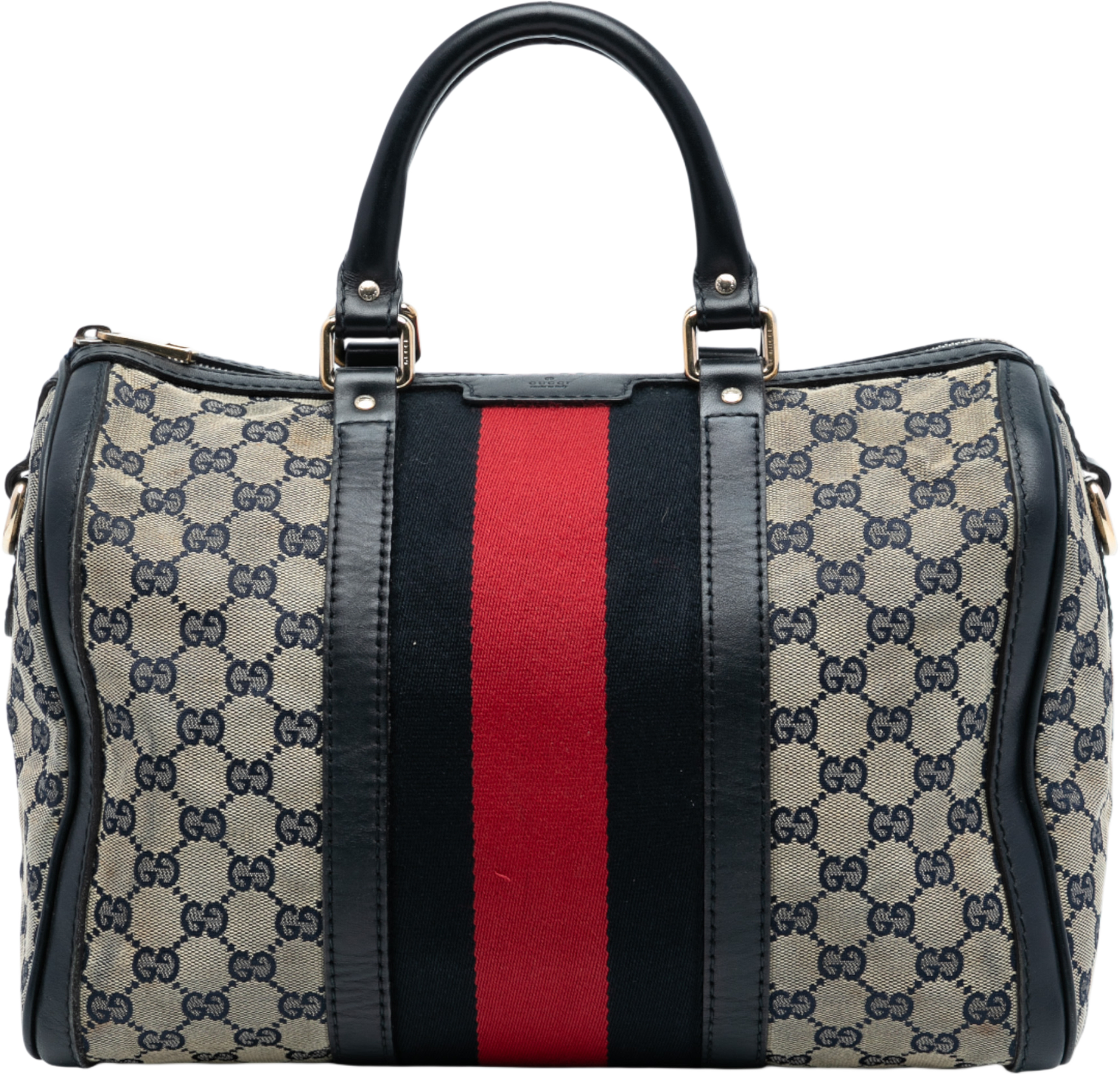 Gucci Medium Gg Canvas Web Joy Boston Bag, från Luxclusif, i färgen beige. Klicka för att öppna bilden i stort format