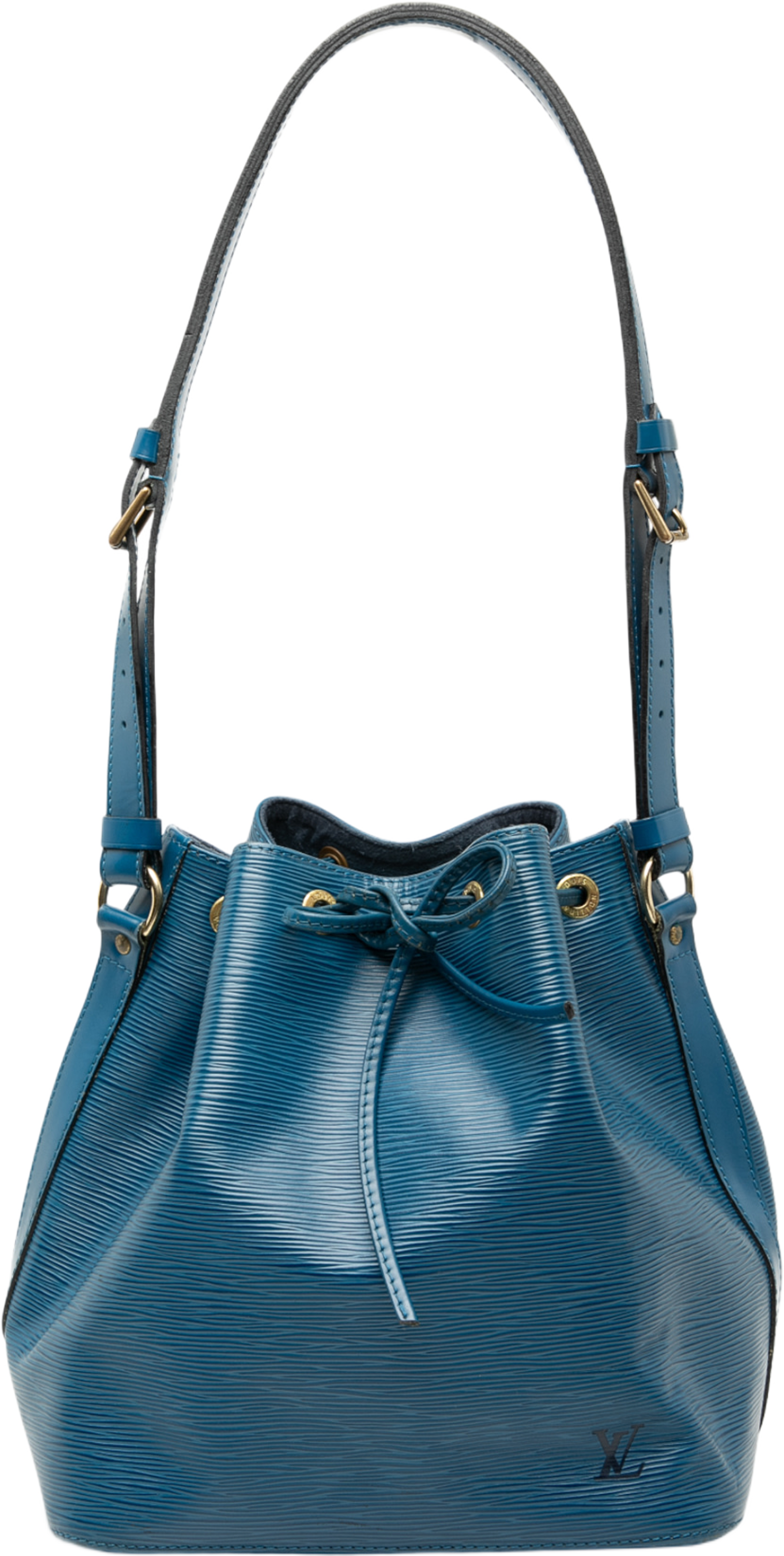 Louis Vuitton Epi Petit Noe, från Luxclusif, i färgen blue. Klicka för att öppna bilden i stort format