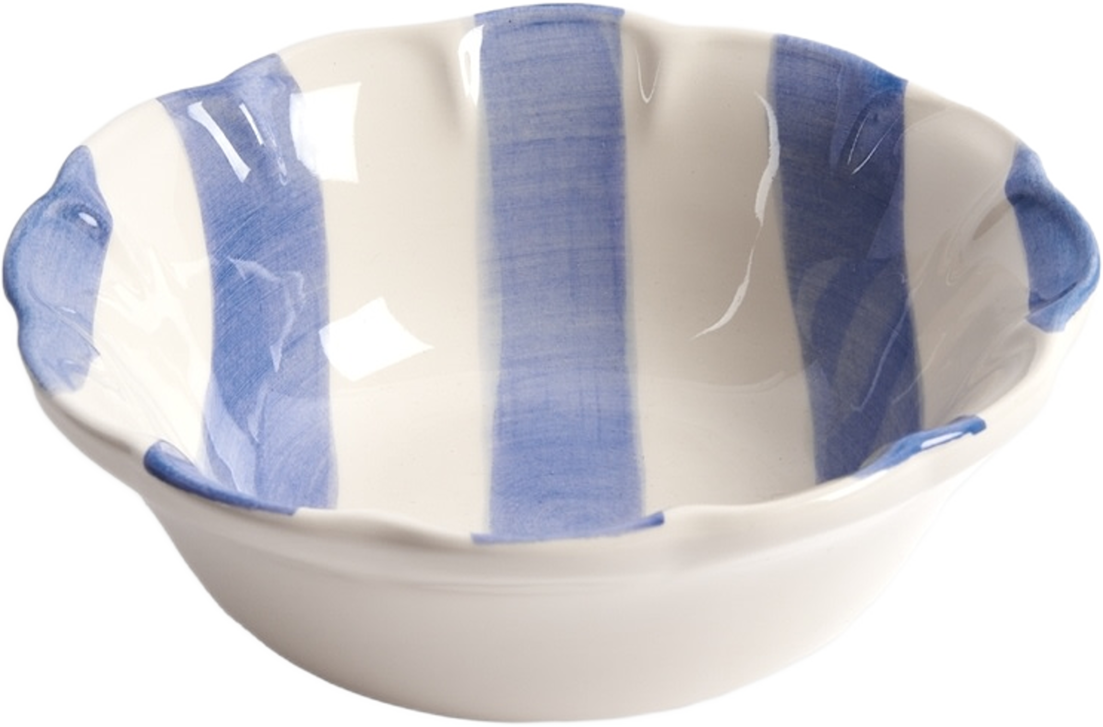 Stripe Liten Skål - 15 Cm, från Pick A Poppy, i färgen blue. Klicka för att öppna bilden i stort format