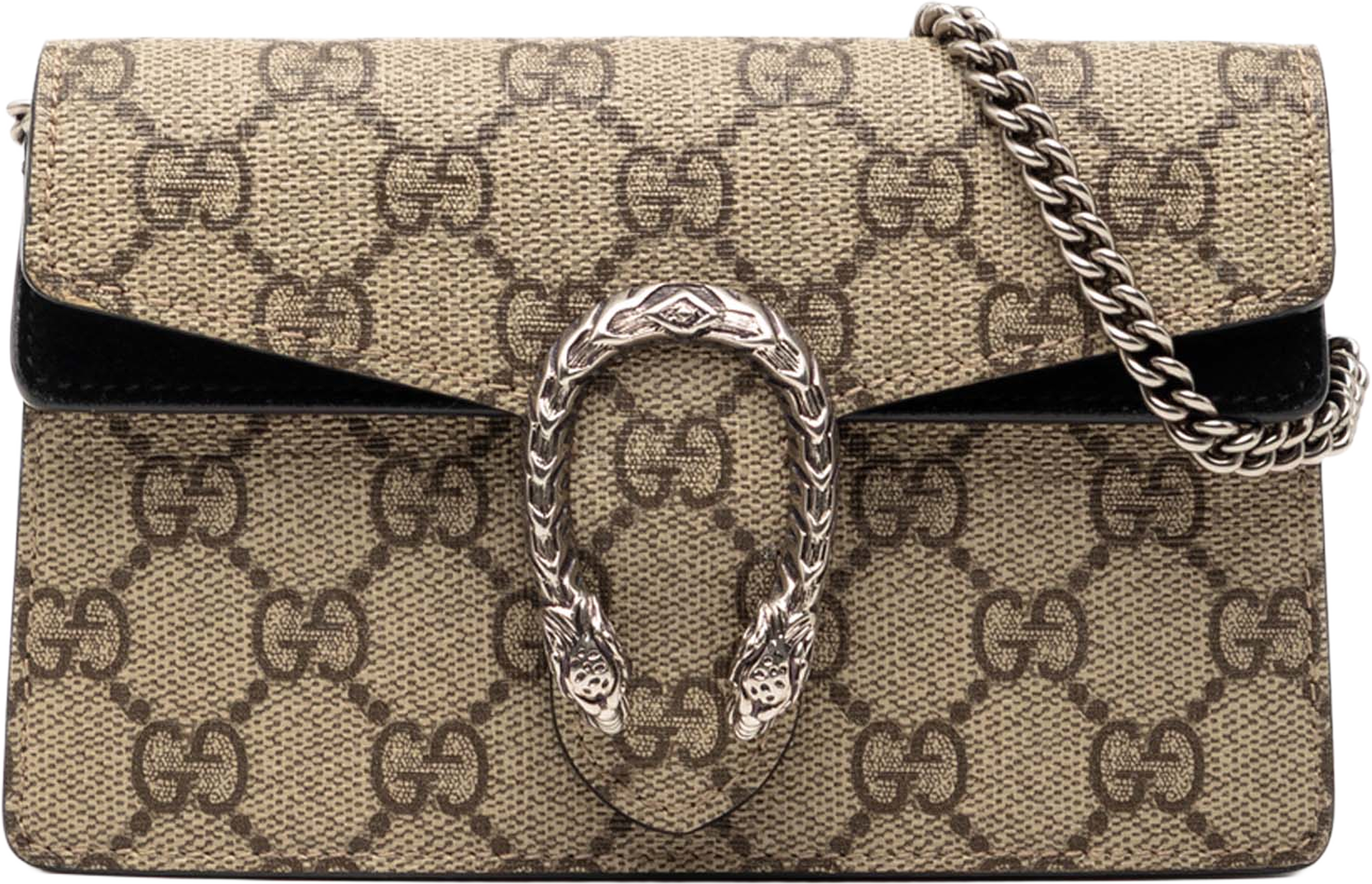Gucci Mini Gg Supreme Dionysus Crossbody, från Luxclusif, i färgen beige. Klicka för att öppna bilden i stort format