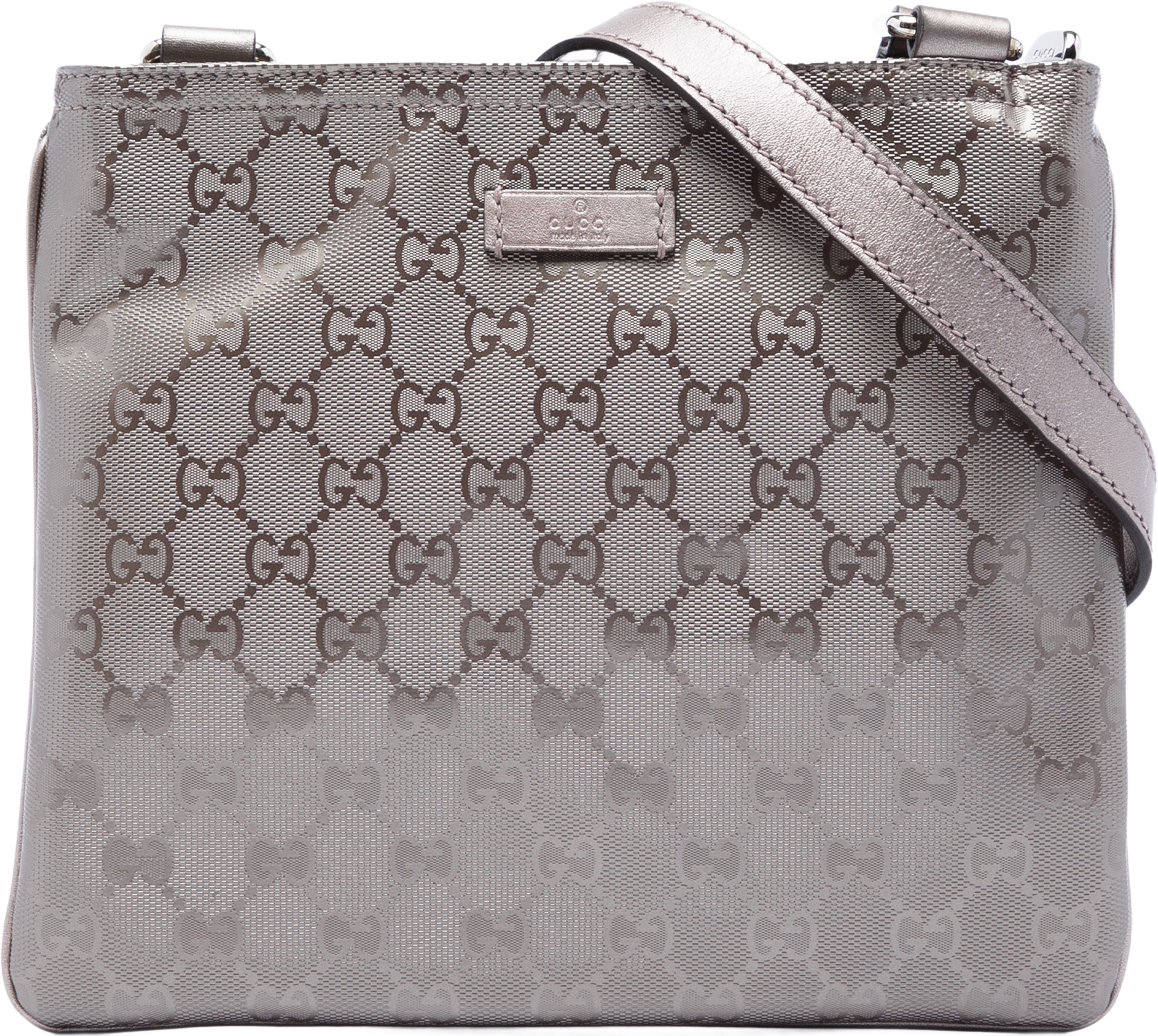 Gucci Gg Imprime Crossbody, från Luxclusif, i färgen silver. Klicka för att öppna bilden i stort format