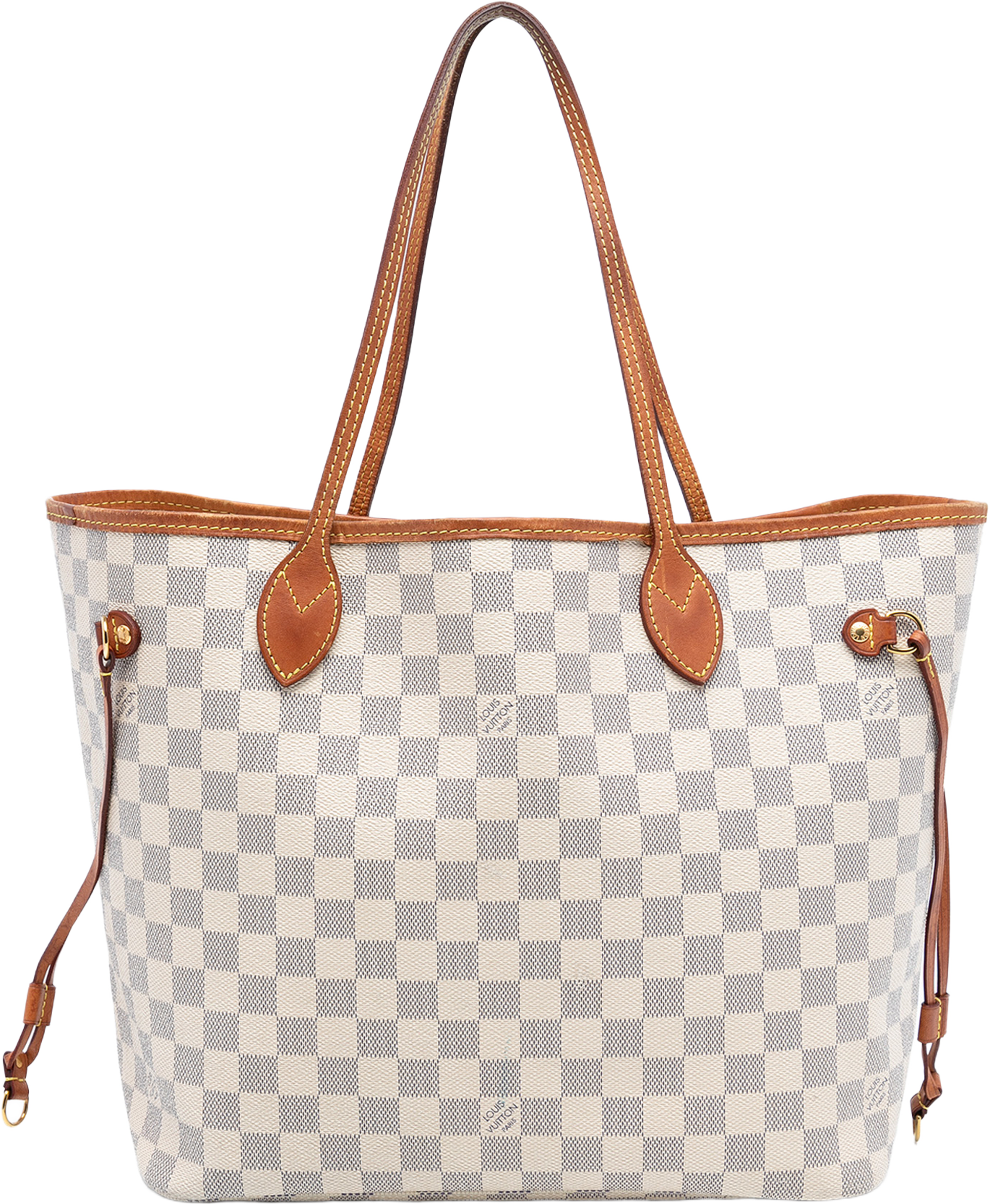Louis Vuitton Damier Azur Neverfull Mm, från Luxclusif, i färgen white. Klicka för att öppna bilden i stort format