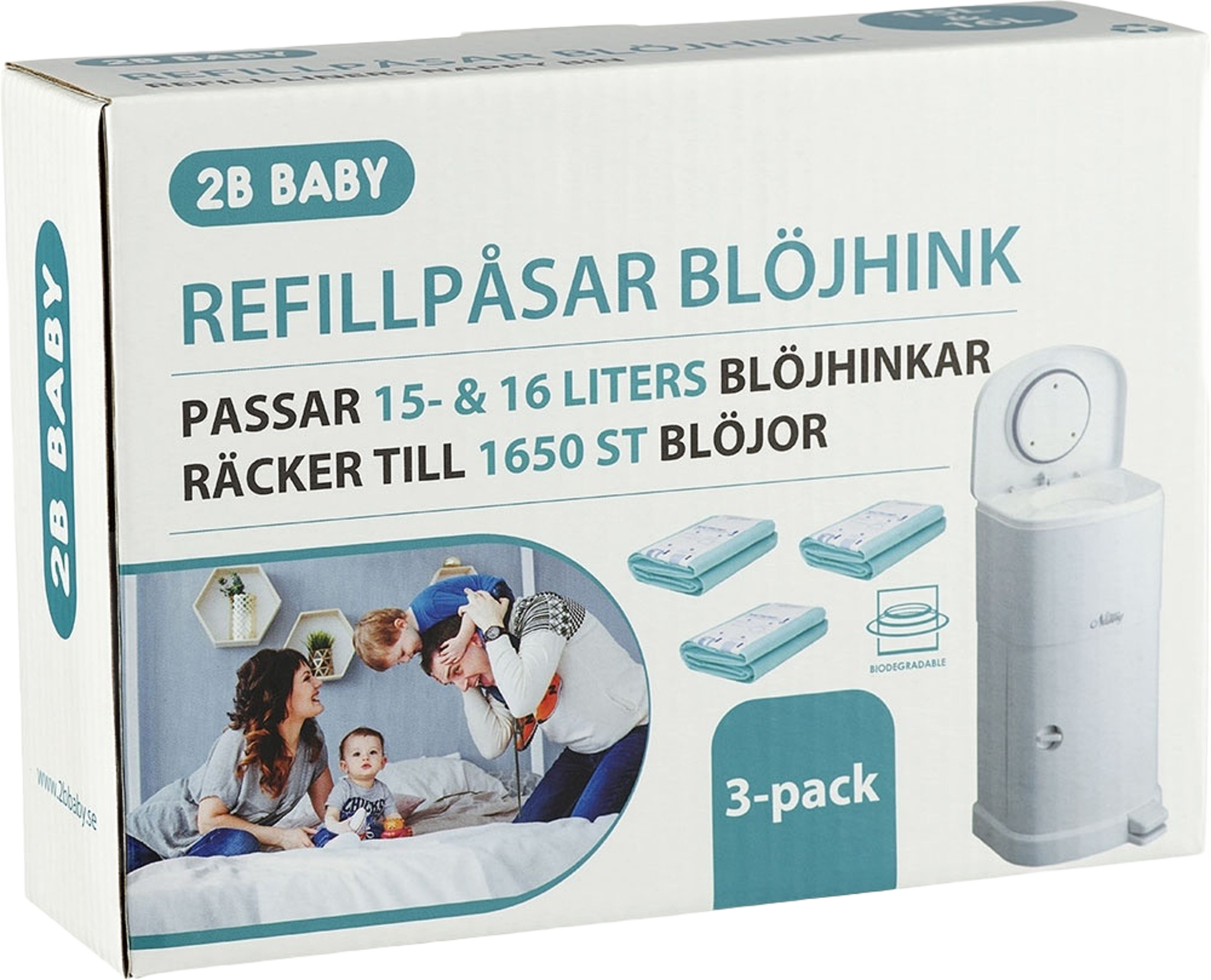 2b Baby Refill Blöjhink 3-p