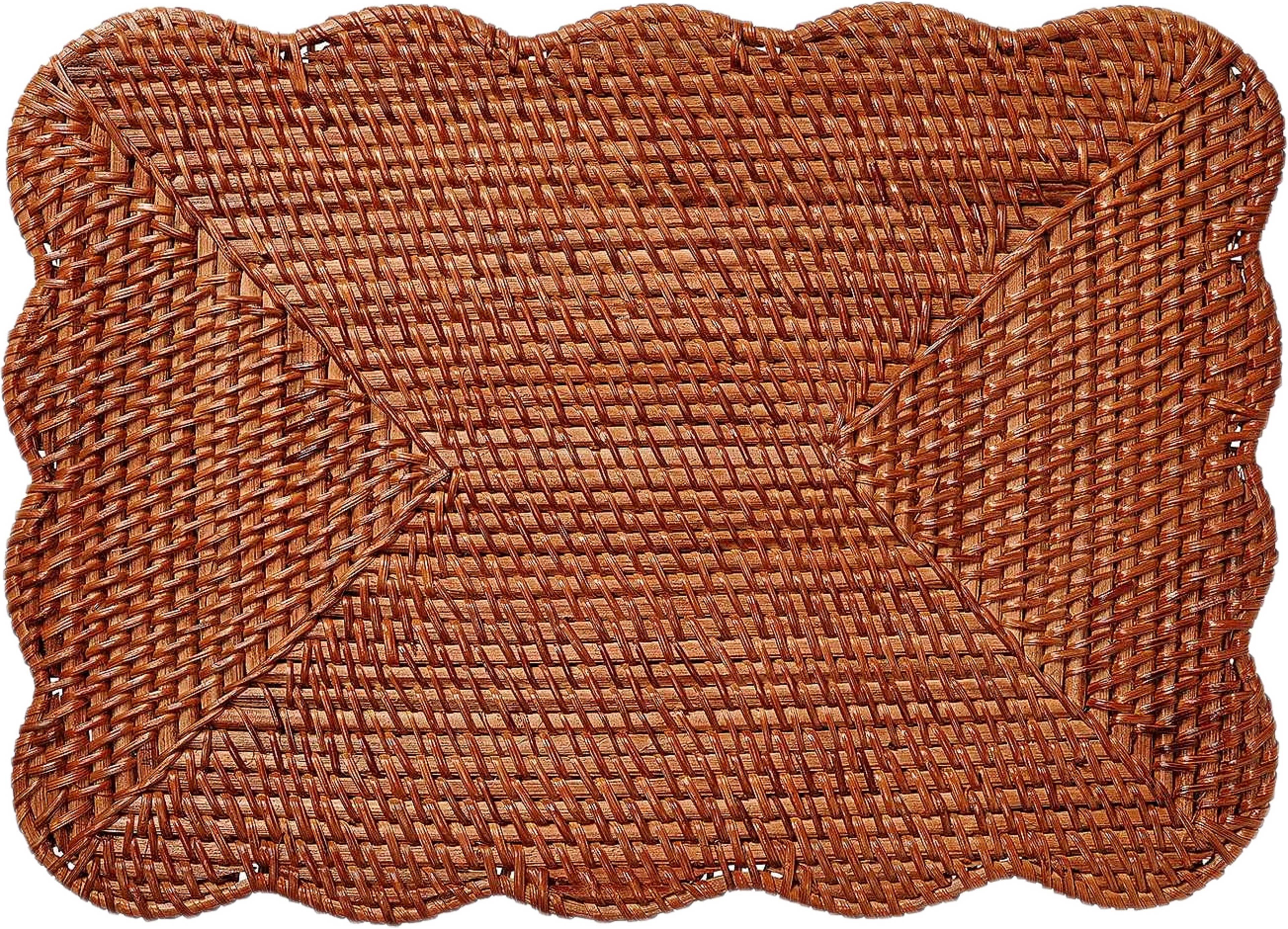 Square Scallop Rotting Bordstablett - 34x48 Cm, från Pick A Poppy, i färgen dark brown. Klicka för att öppna bilden i stort format
