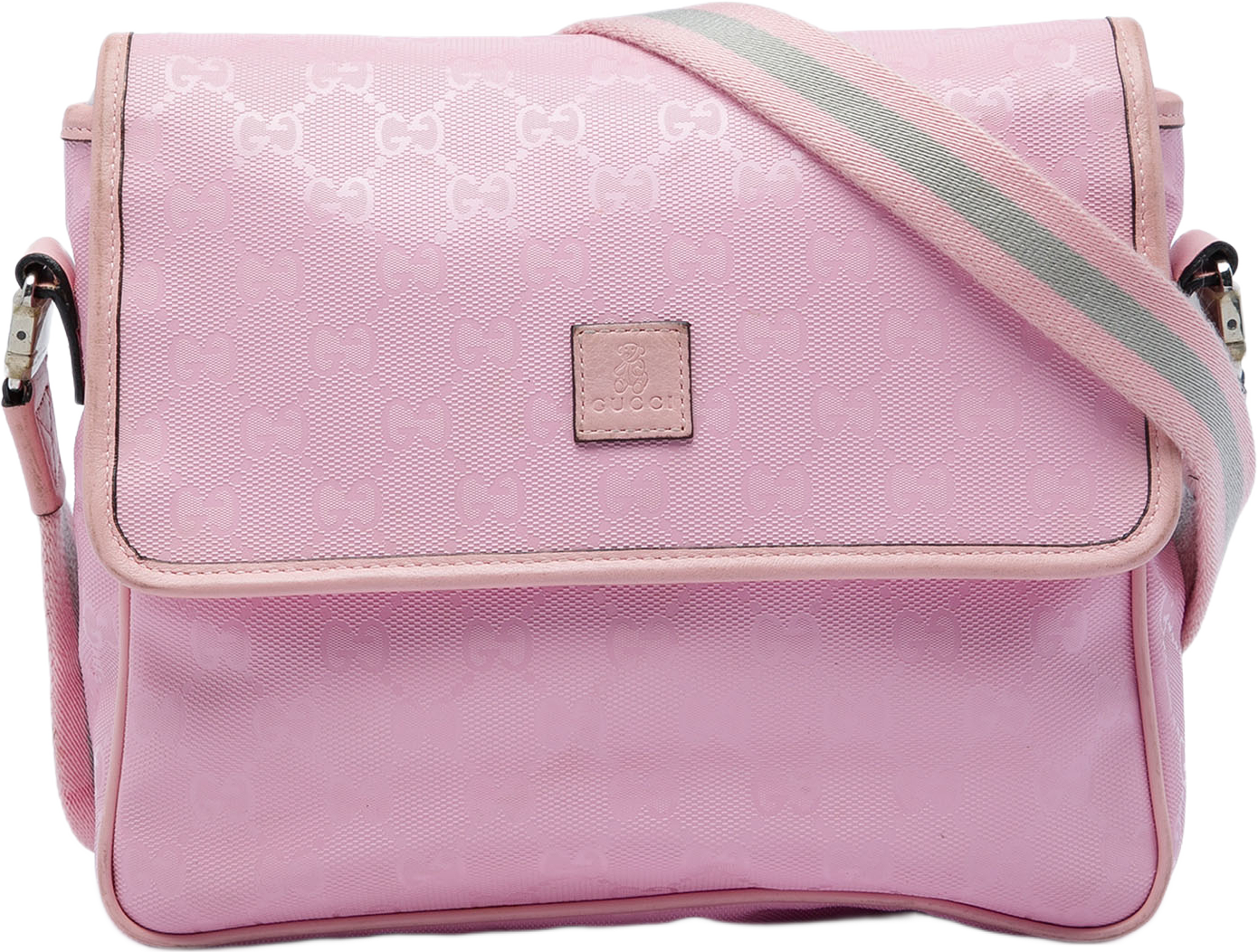 Gucci Kids Gg Imprime Web Messenger Bag, från Luxclusif, i färgen rosa. Klicka för att öppna bilden i stort format