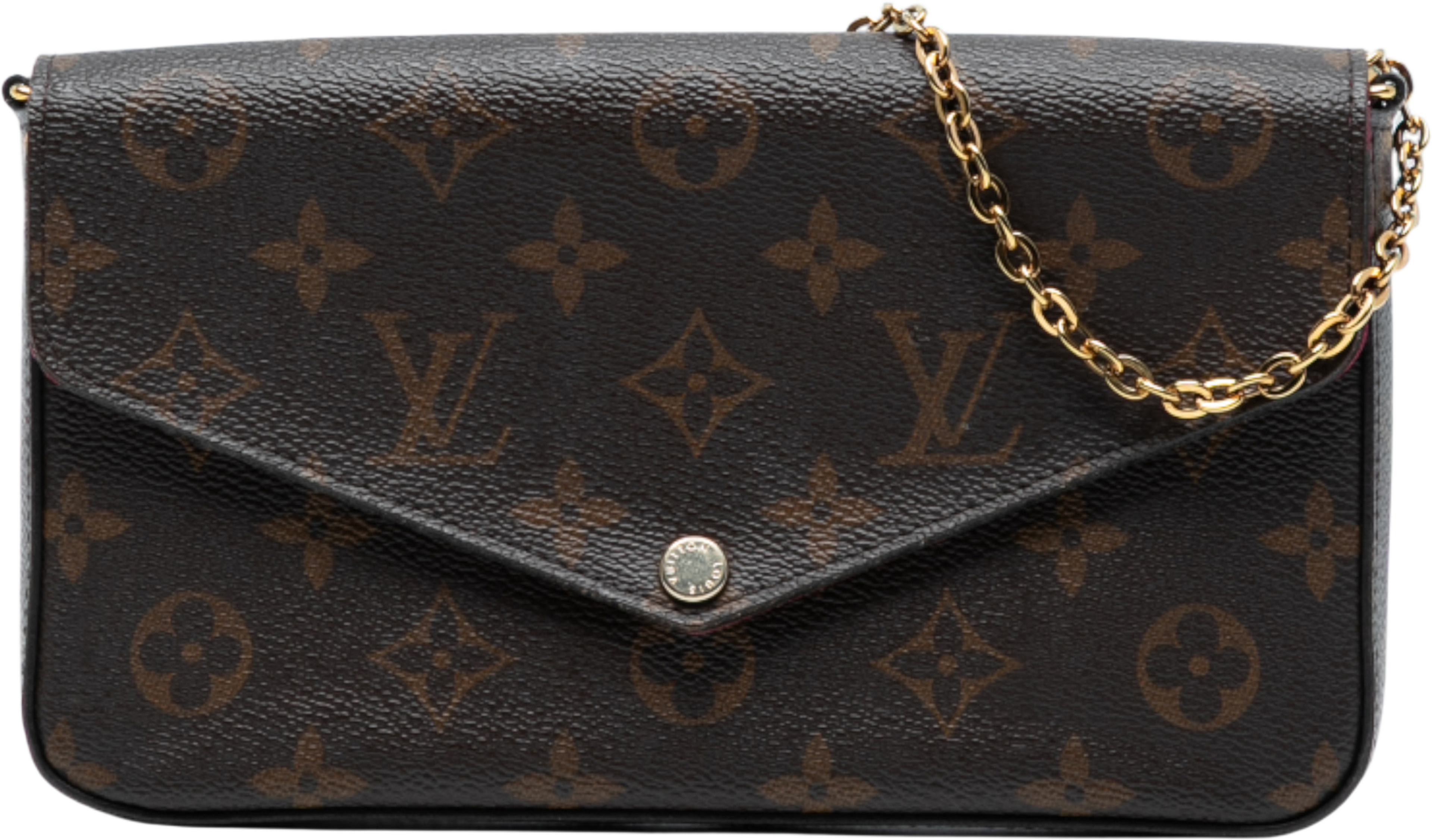 Louis Vuitton Monogram Pochette Felicie, från Luxclusif, i färgen brown. Klicka för att öppna bilden i stort format