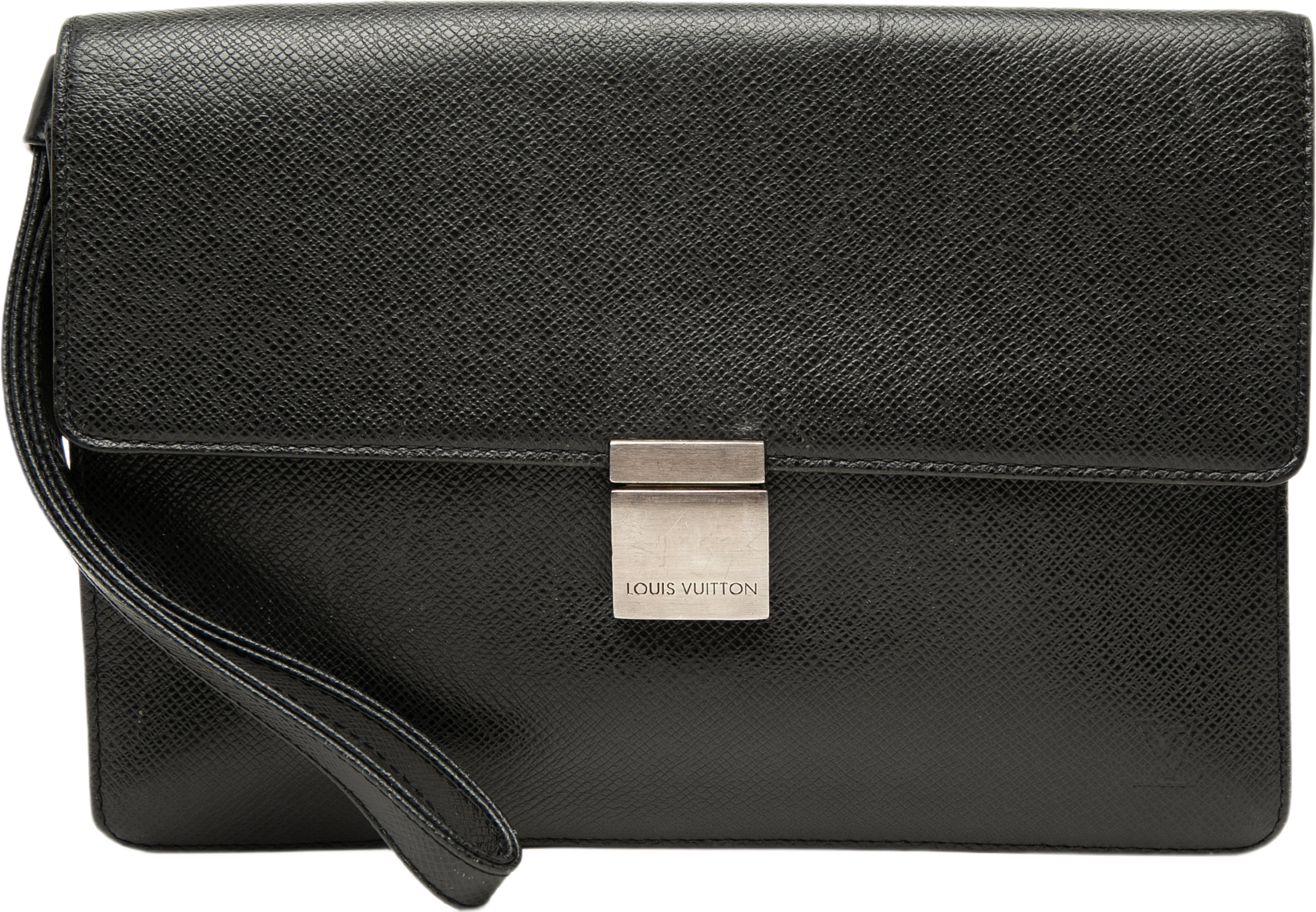 Louis Vuitton Taiga Selenga, från Luxclusif, i färgen svart. Klicka för att öppna bilden i stort format