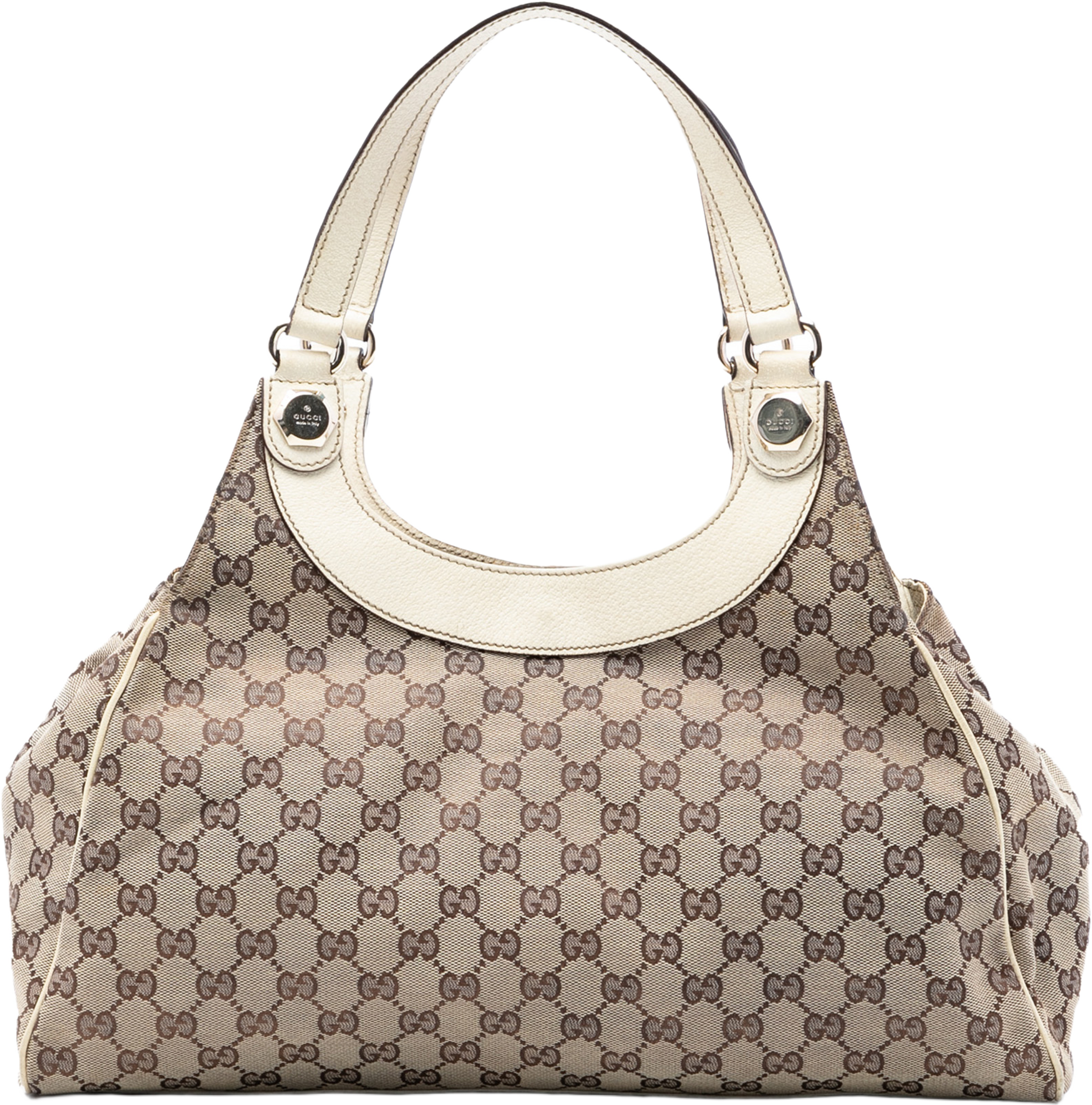 Gucci Medium Gg Canvas Charmy Shoulder Bag, från Luxclusif, i färgen beige. Klicka för att öppna bilden i stort format