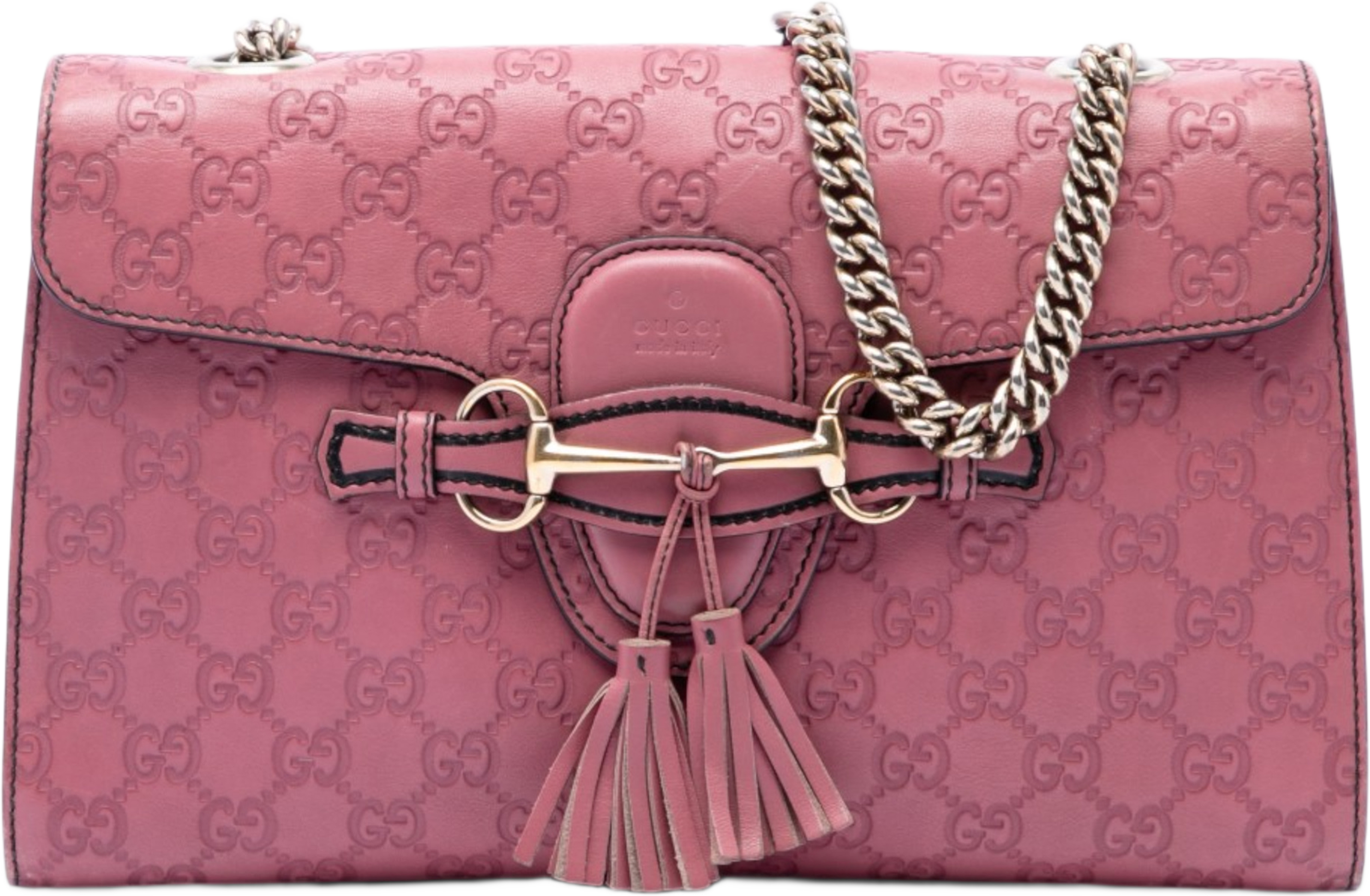 Gucci Medium Guccissima Emily Shoulder Bag, från Luxclusif, i färgen purpur. Klicka för att öppna bilden i stort format