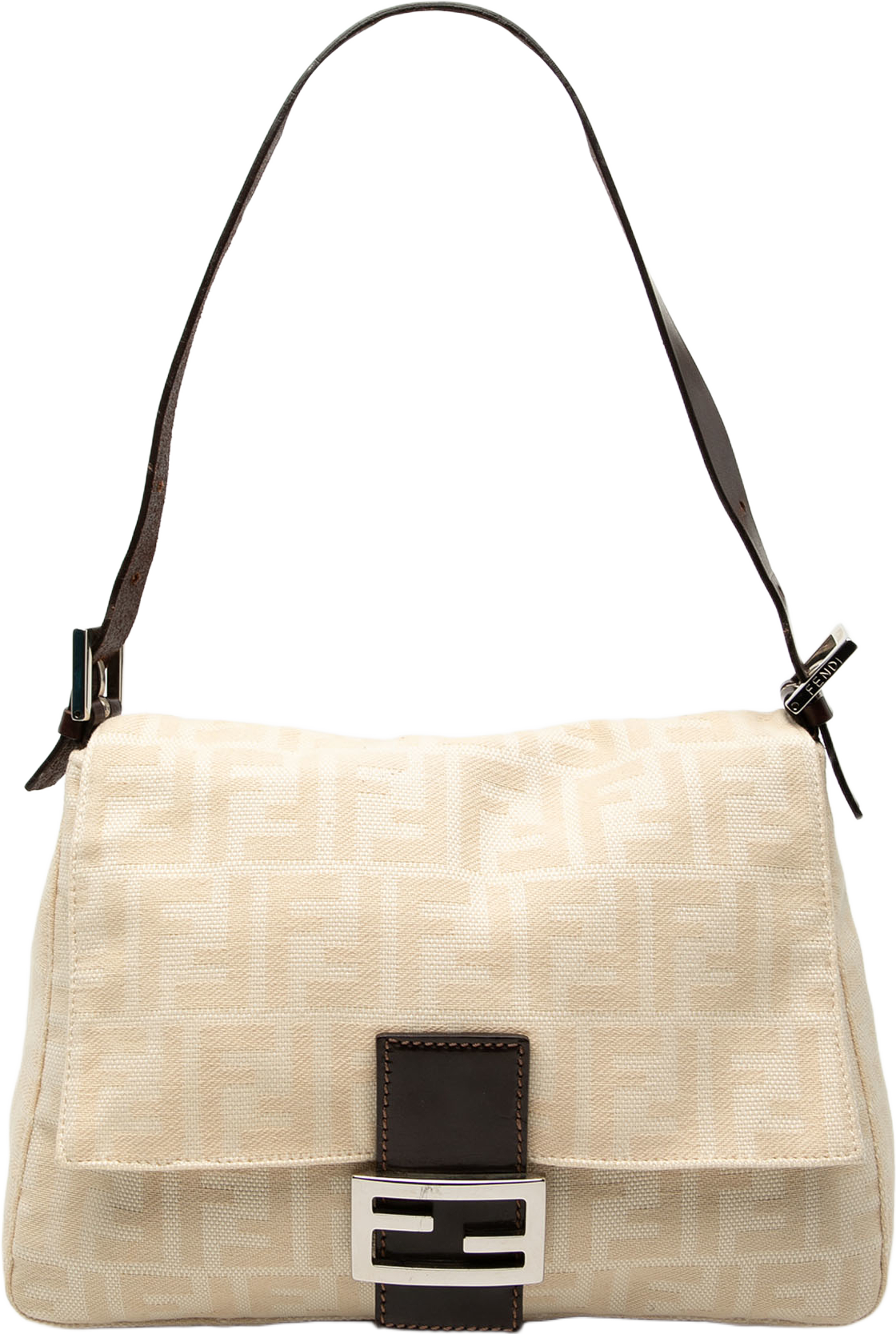 Fendi Zucca Canvas Mamma Forever, från Luxclusif, i färgen light beige. Klicka för att öppna bilden i stort format
