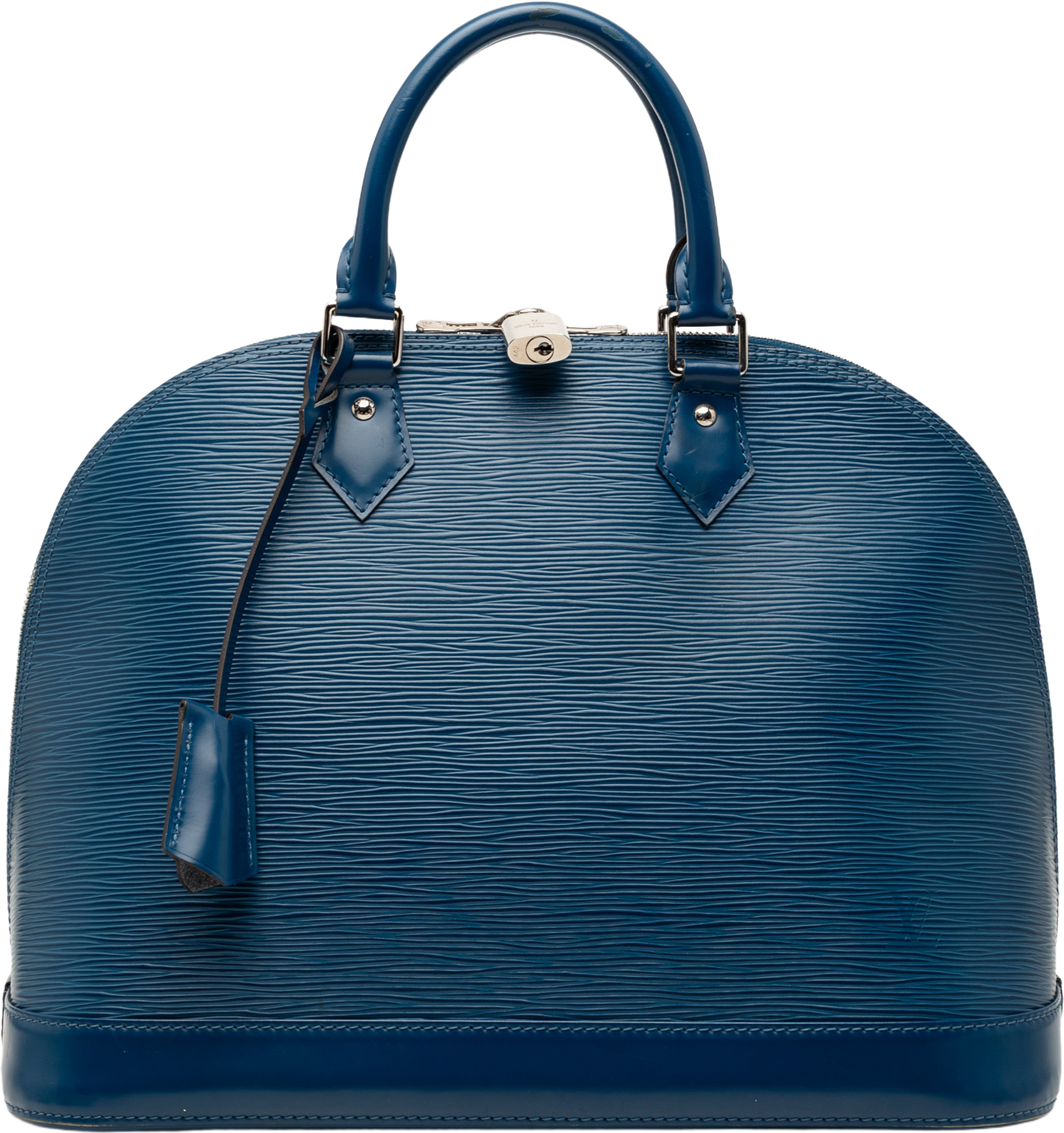 Louis Vuitton Epi Alma Gm, från Luxclusif, i färgen blue. Klicka för att öppna bilden i stort format