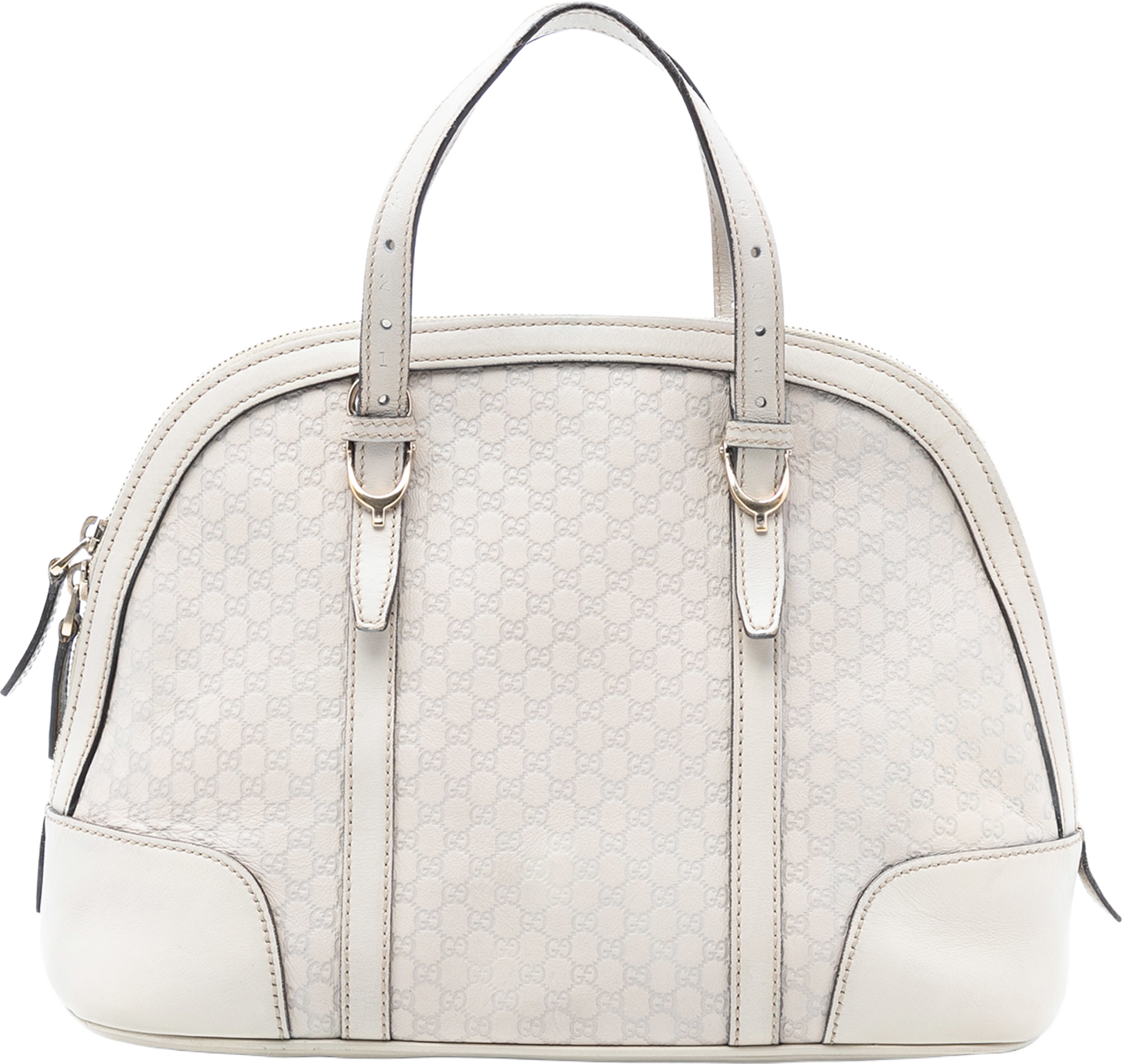 Gucci Medium Microguccissima Nice Dome Satchel, från Luxclusif, i färgen white. Klicka för att öppna bilden i stort format