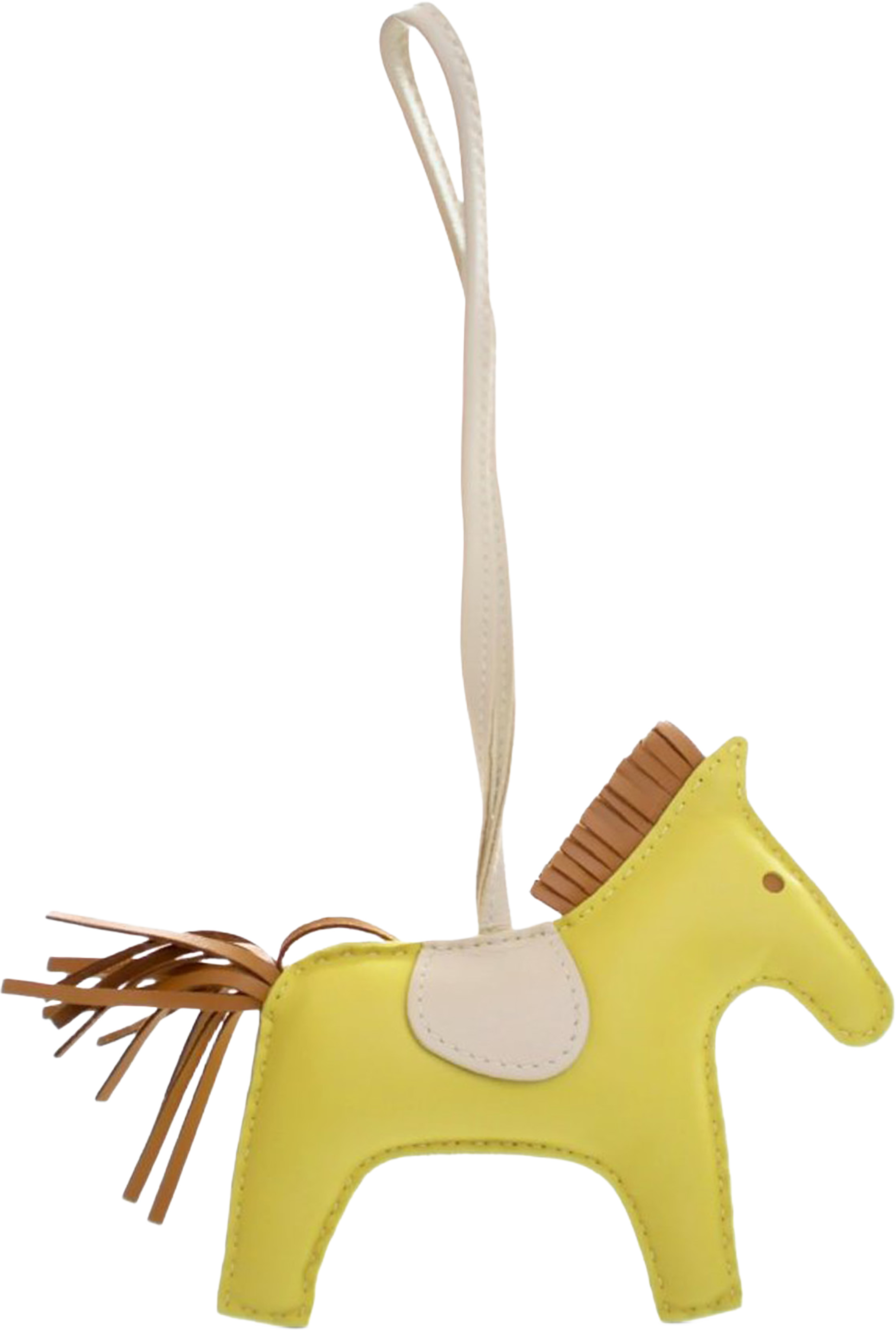 Hermès Milo Lambskin Grigri Rodeo Bag Charm Mm, från Luxclusif, i färgen yellow. Klicka för att öppna bilden i stort format