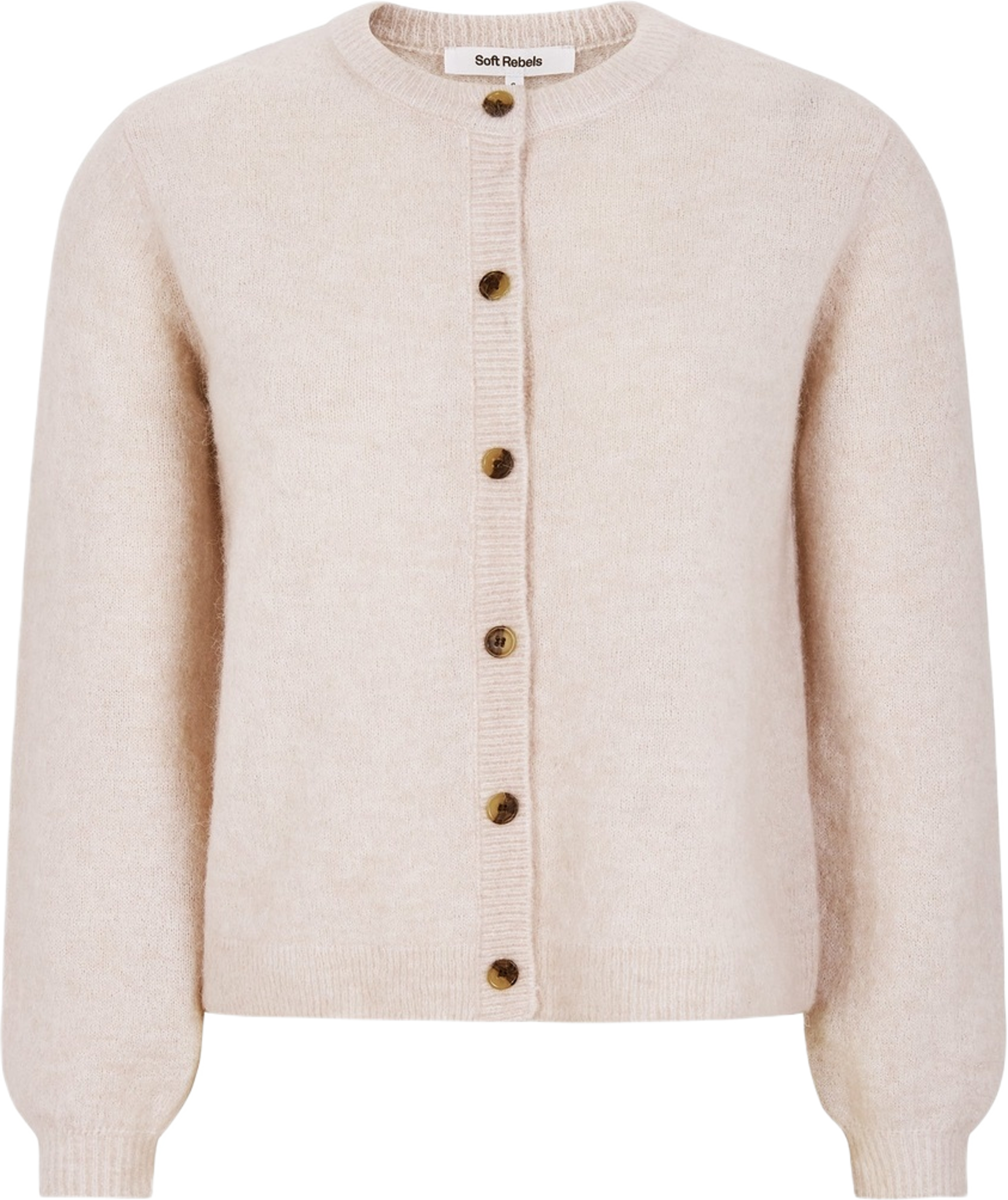 Srallison O-neck Cardigan Knit - Hushed Violet Melange