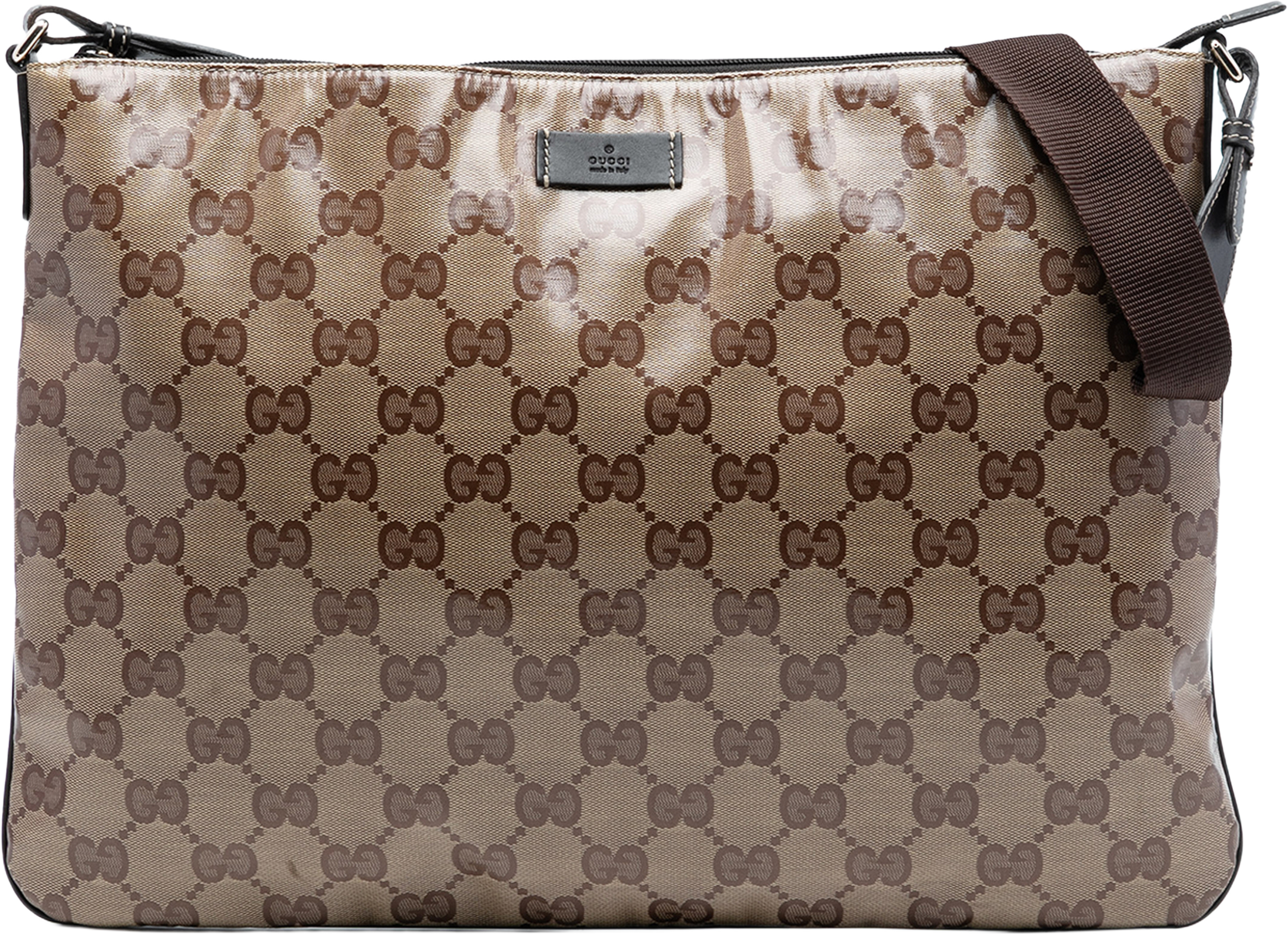 Gucci Gg Crystal Crossbody, från Luxclusif, i färgen beige. Klicka för att öppna bilden i stort format