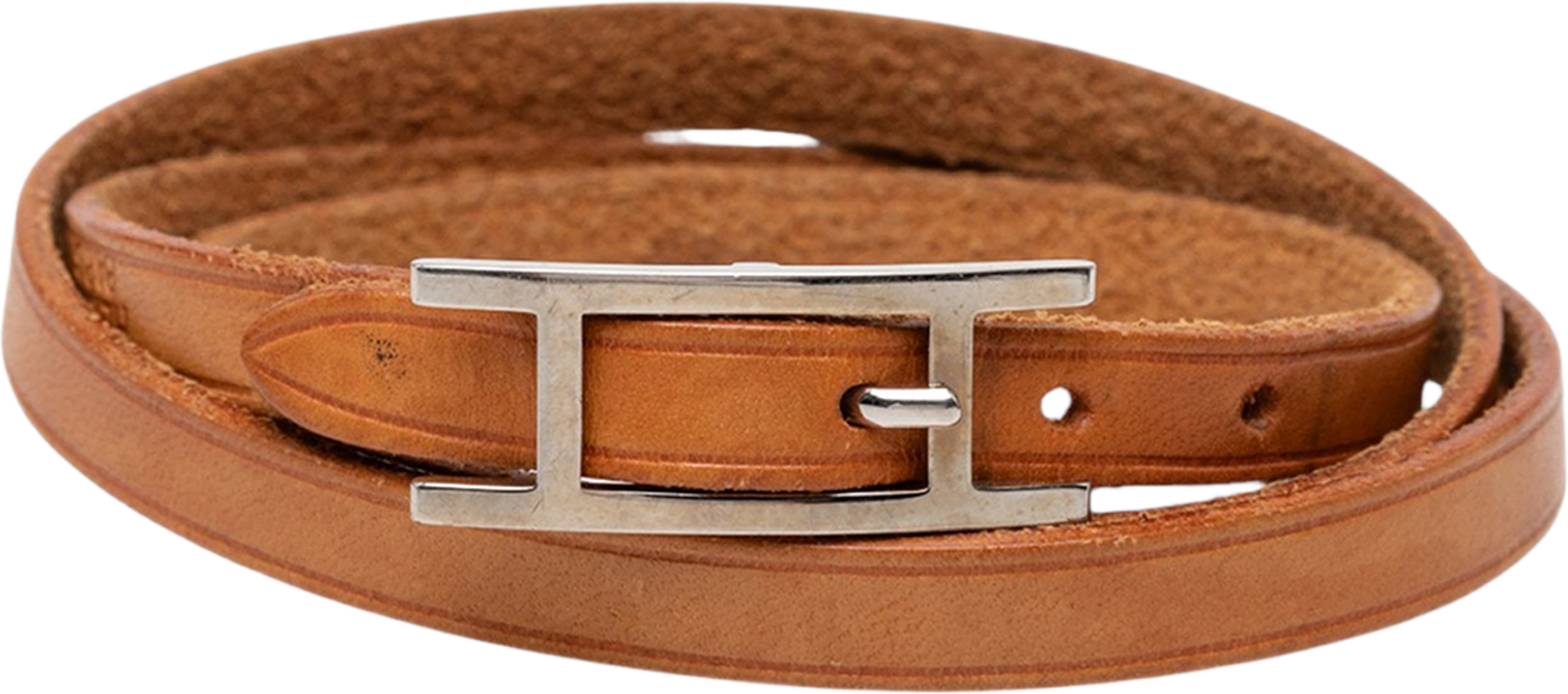 Hermès Swift Hapi 3 Mm Triple Tour Bracelet, från Luxclusif, i färgen brown. Klicka för att öppna bilden i stort format