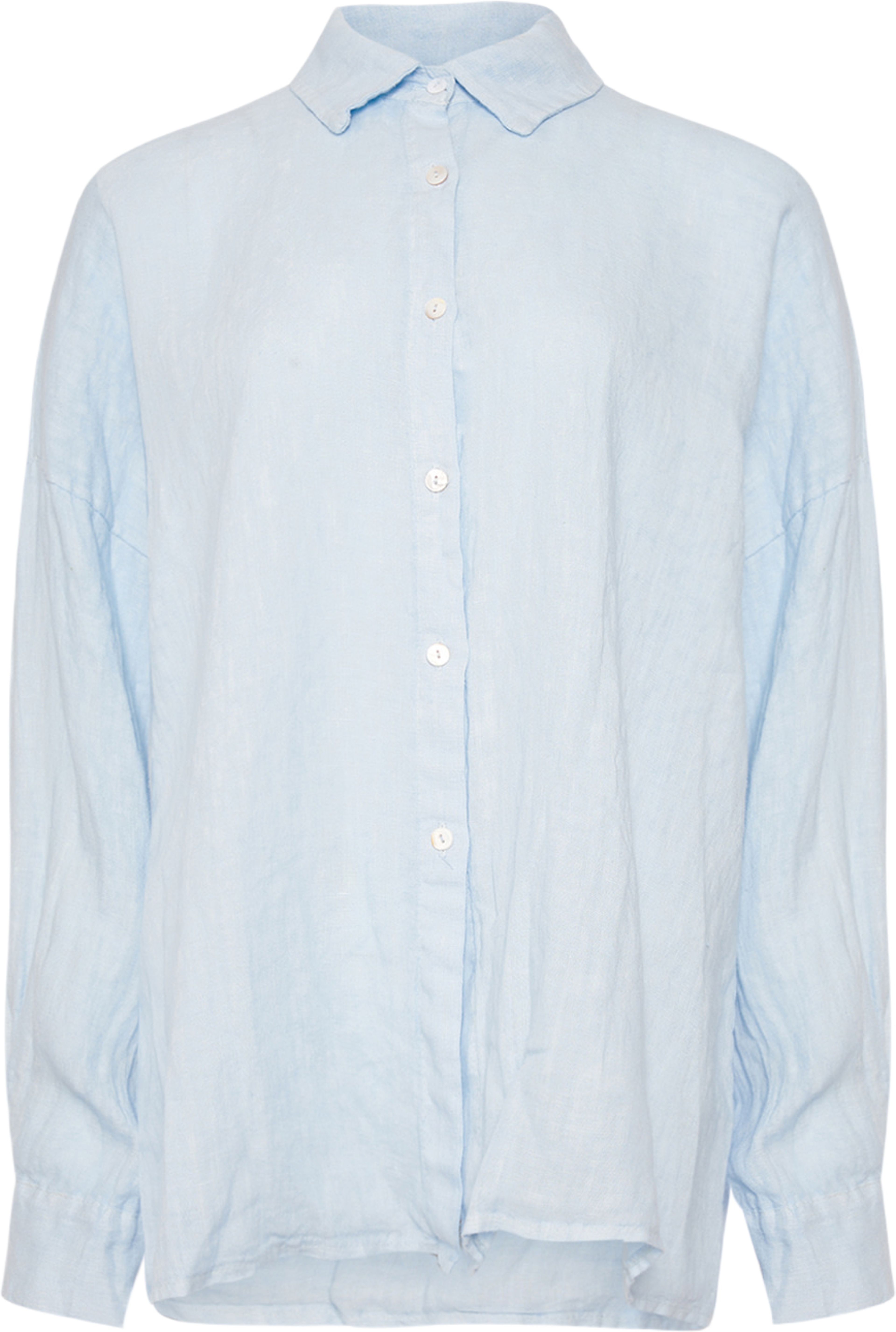 Gia, Shirt, Linen - Light Blue