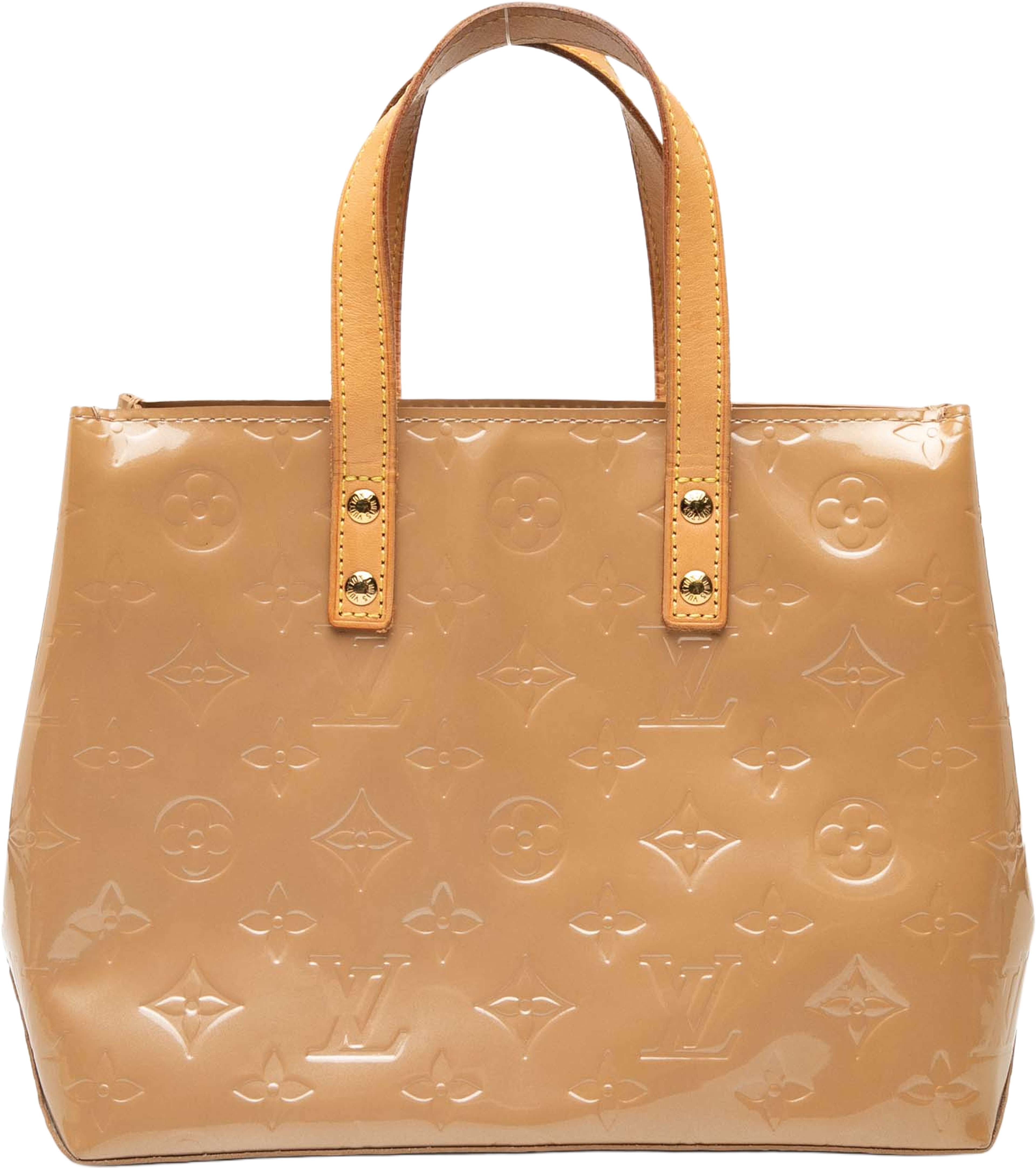 Louis Vuitton Monogram Vernis Reade Pm, från Luxclusif, i färgen beige. Klicka för att öppna bilden i stort format